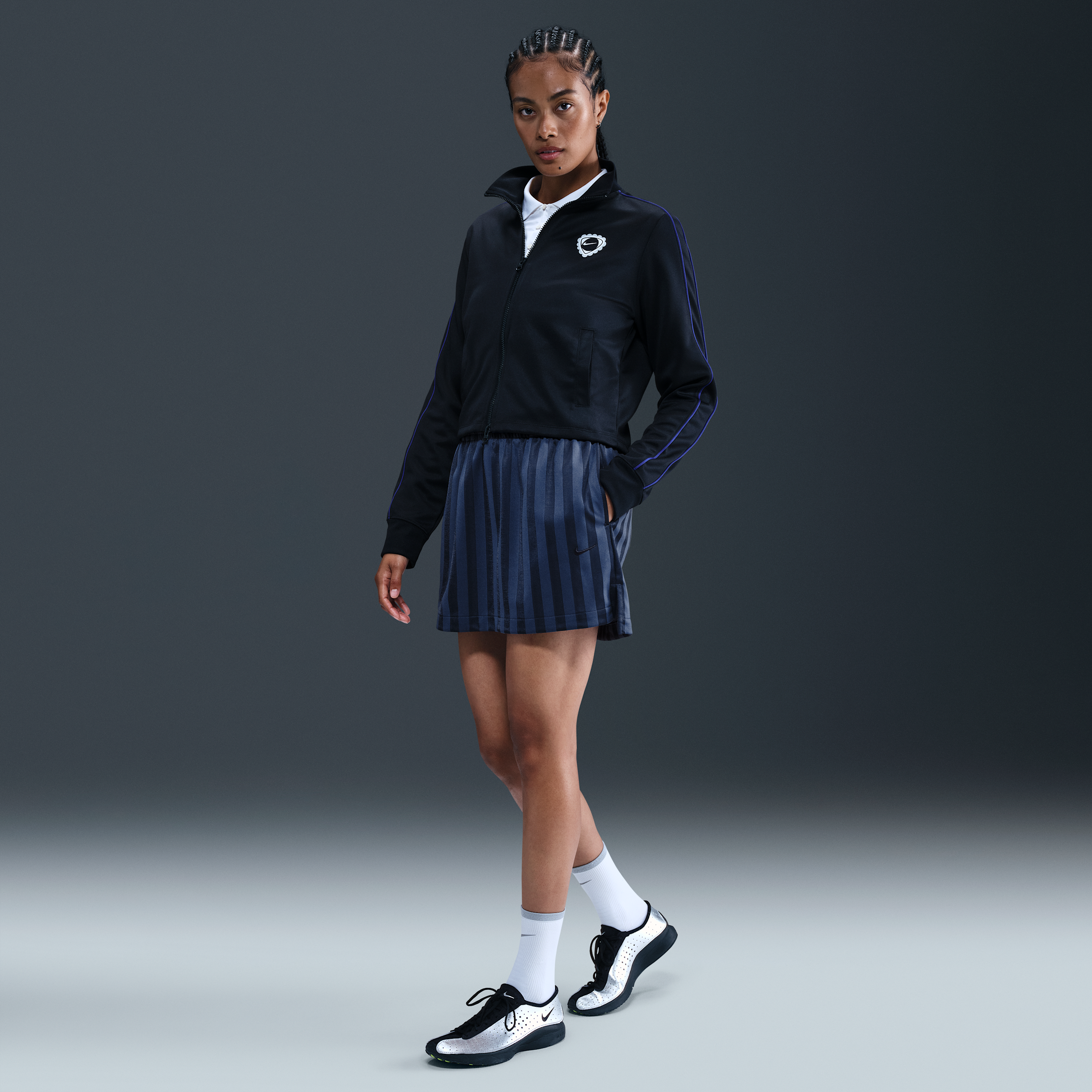 Nike Women's  Sportswear Jacquard Striped Skirt In Blue