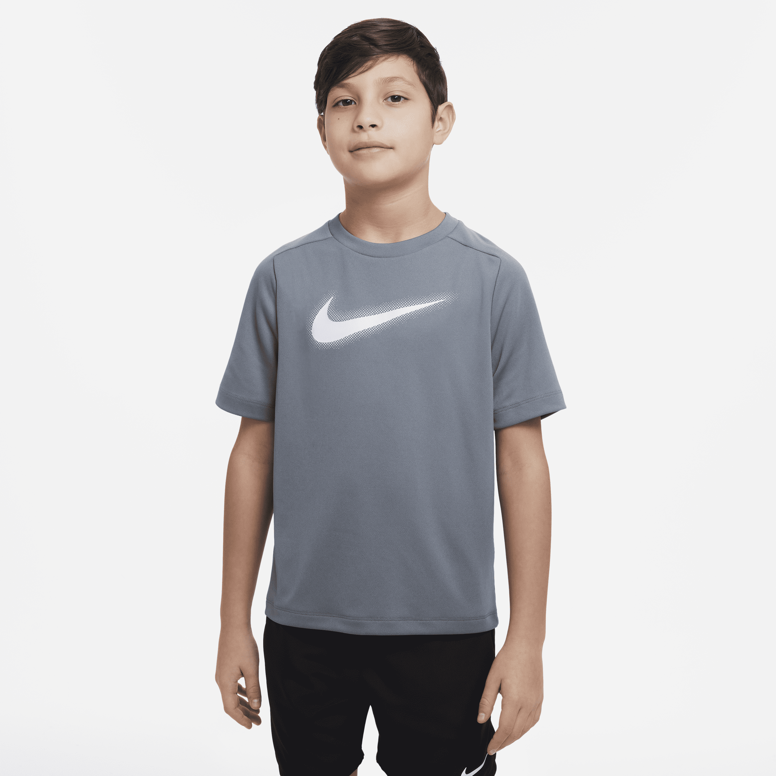 Nike Multi Big Kids' (boys') Dri-fit Graphic Training Top In Grey