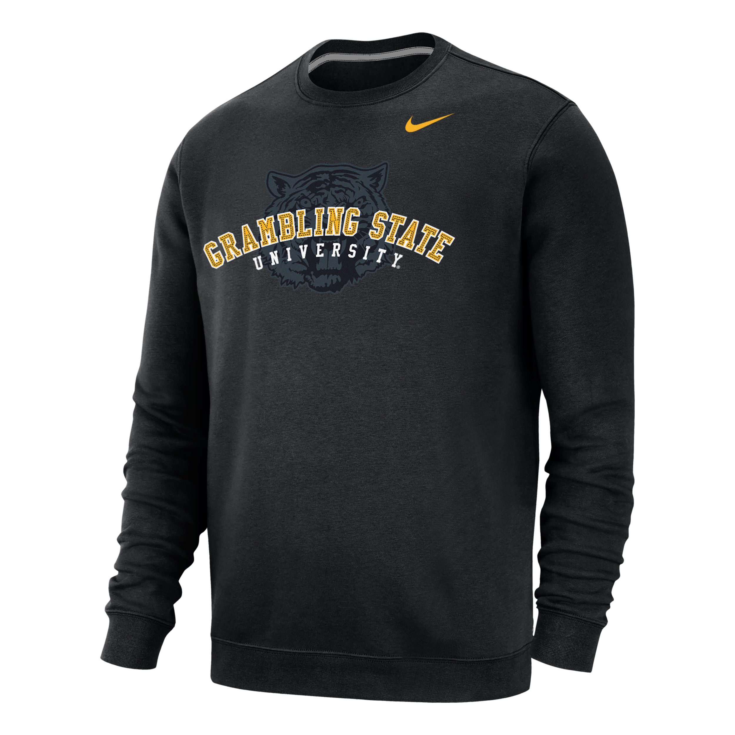 Nike Men's College Club Fleece (grambling State) Sweatshirt In Black