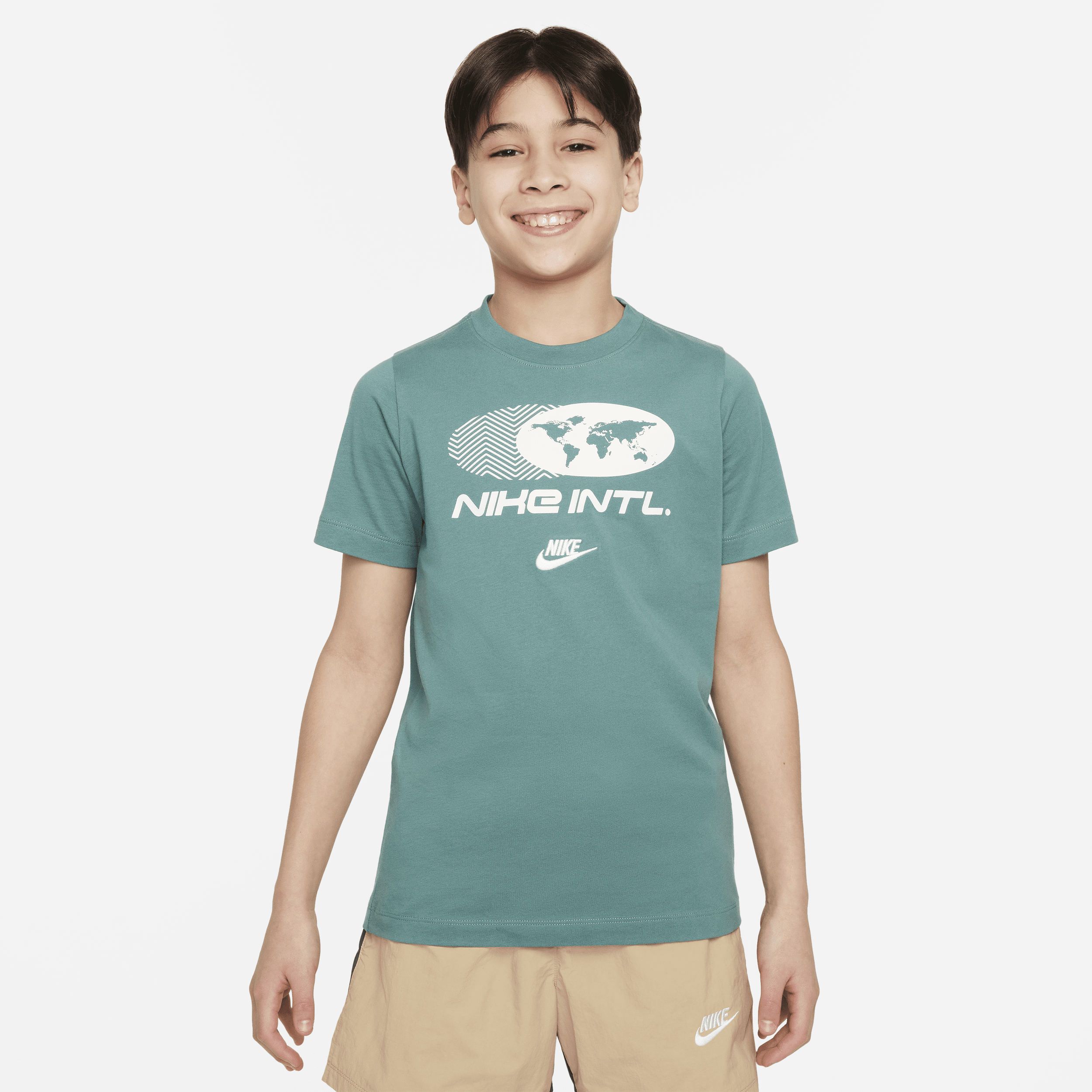 Shop Nike Sportswear Amplify Big Kids' T-shirt In Green