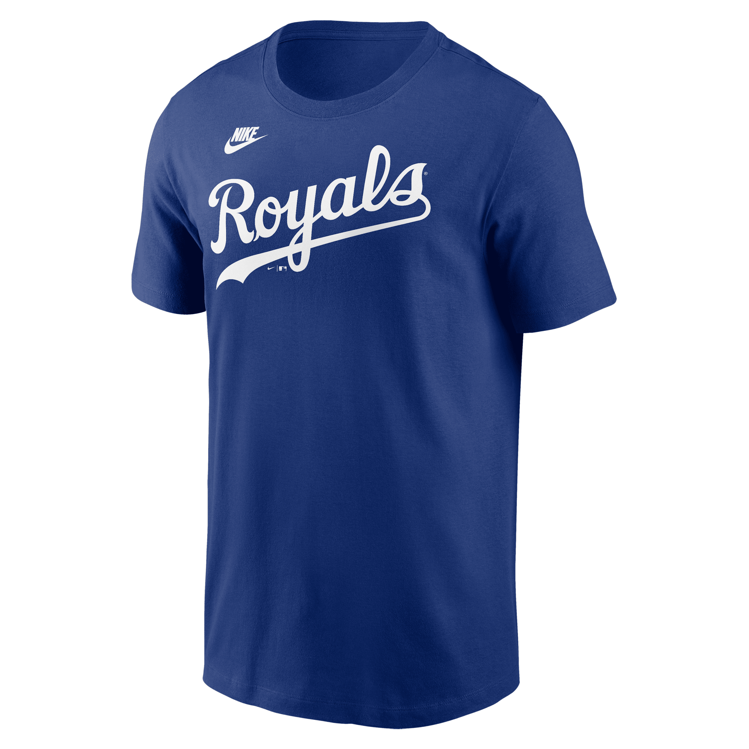 Nike Royal Kansas City Royals Cooperstown Wordmark T-shirt In Blue