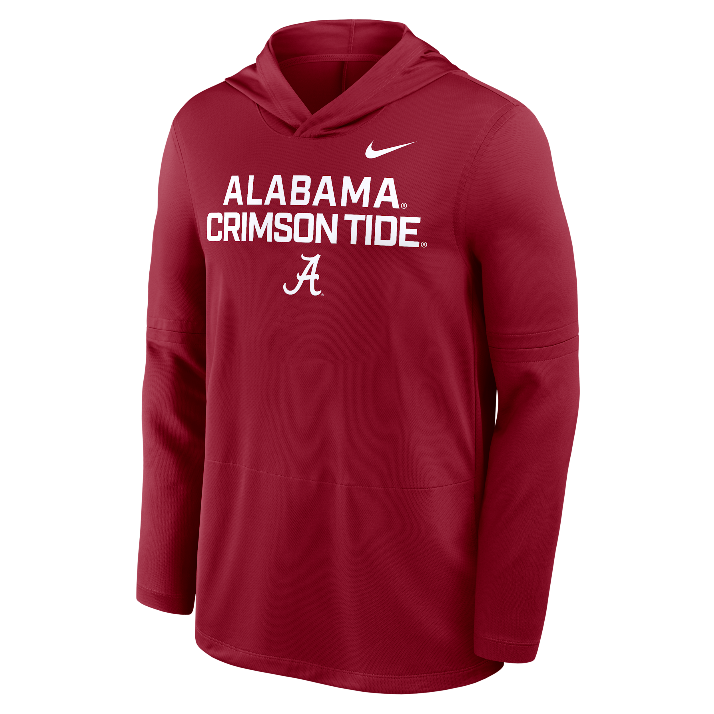 Nike Alabama Sideline  Men's Dri-fit College Long-sleeve Hooded Top In Red