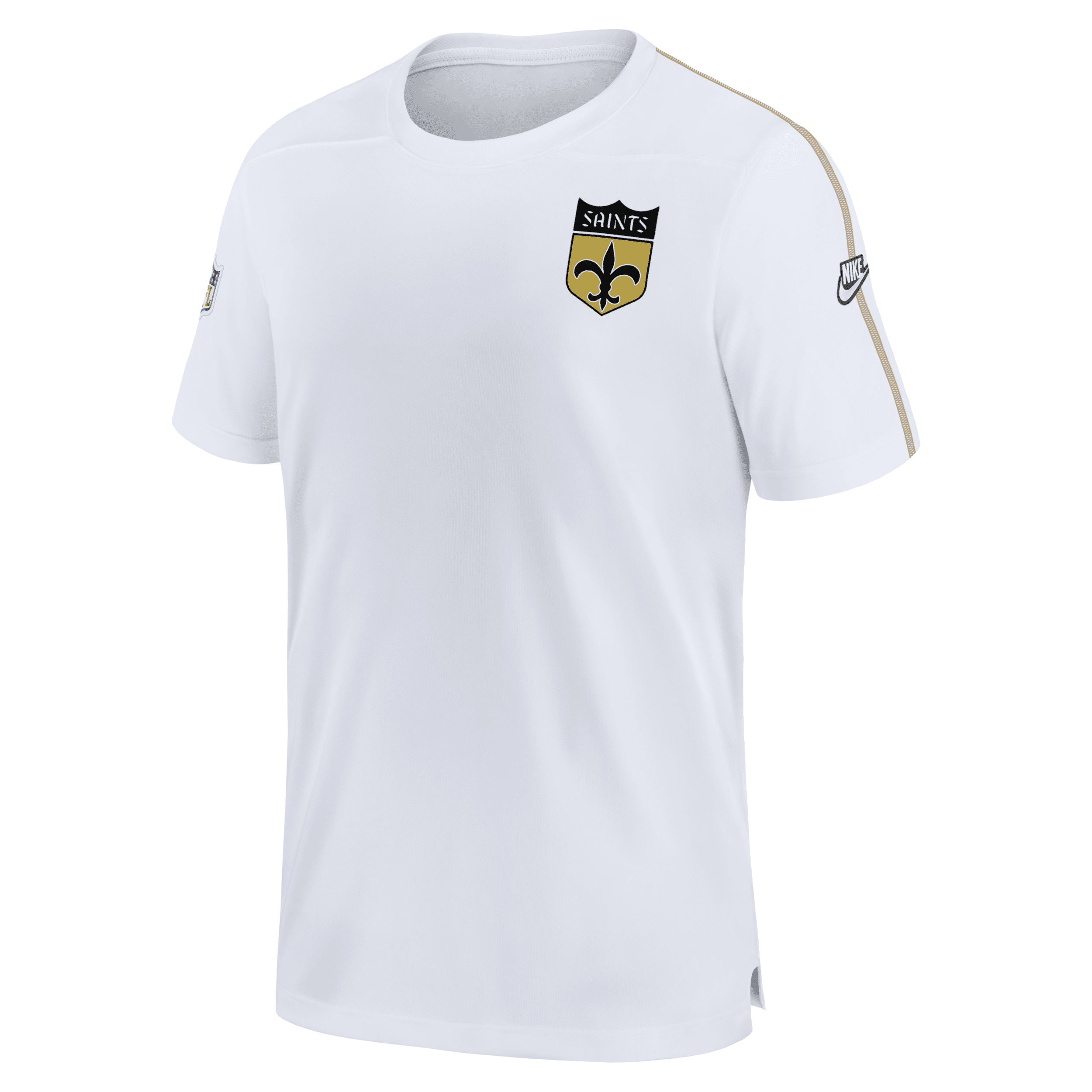 Nike Men's White New Orleans Saints Sideline Alternate Logo Coach Performance Top In White