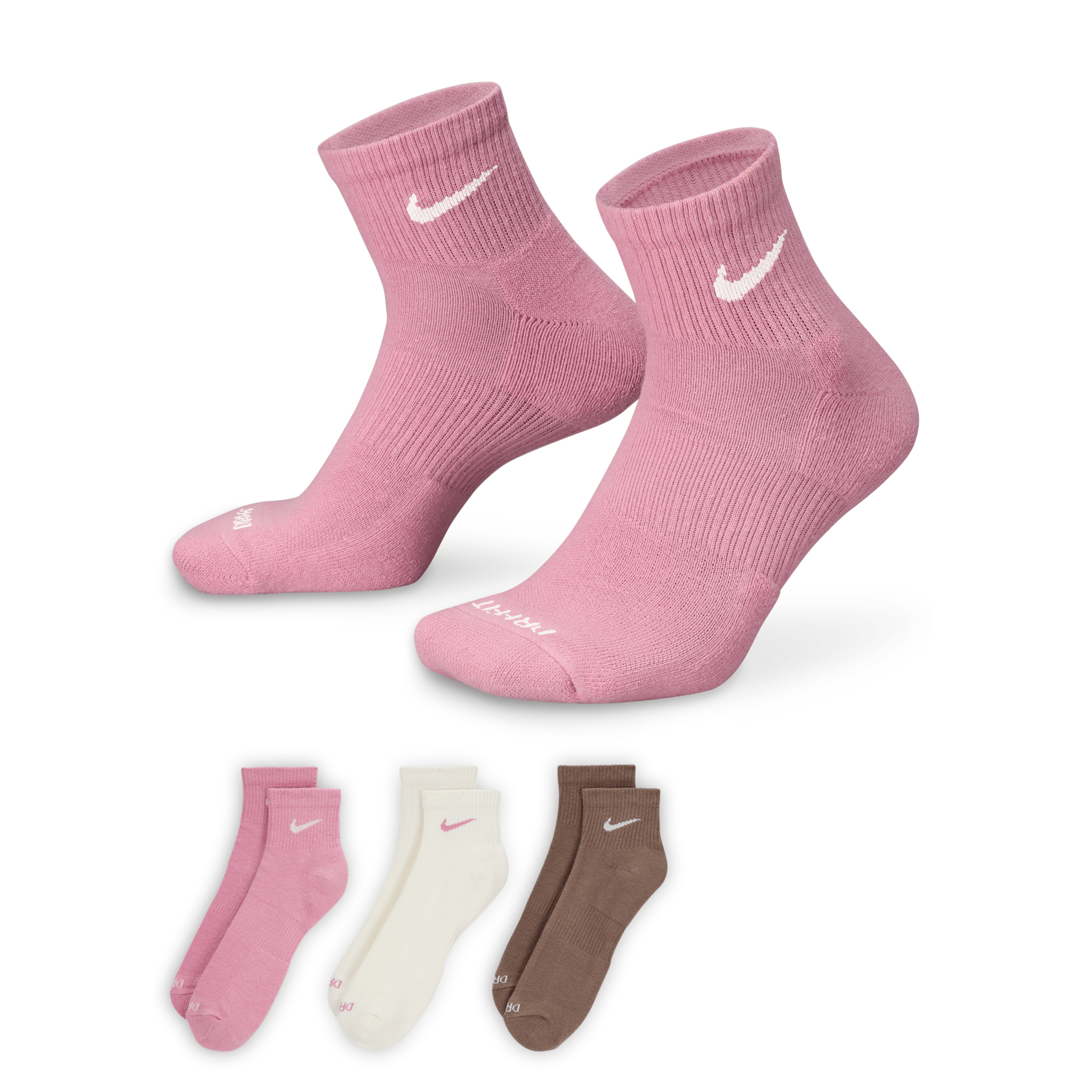 Nike Men's Everyday Plus Cushioned Training Ankle Socks (3 Pairs) In Multicolor