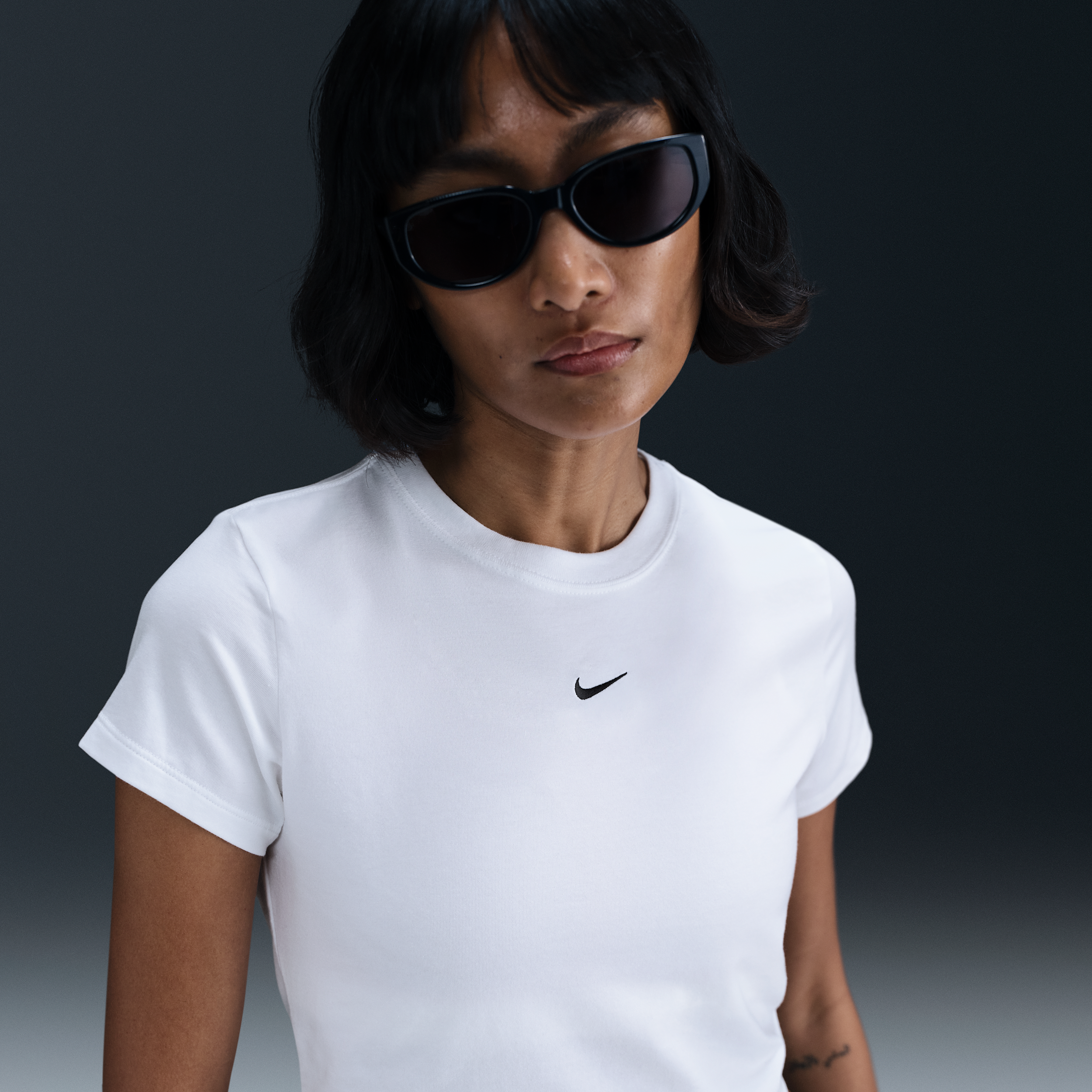Women's Nike Sportswear Chill Knit Cropped T-Shirt in White | HF9538-101