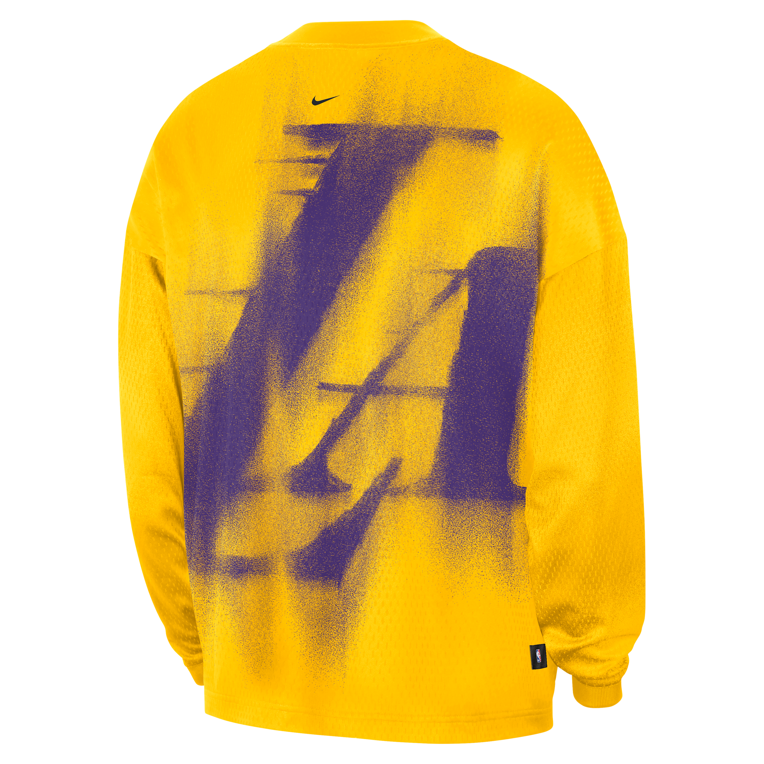 Nike Adult Los Angeles Lakers Worn With Obsession Standard Issue Game Long Sleeve Shirt, Men's, Small, Yellow