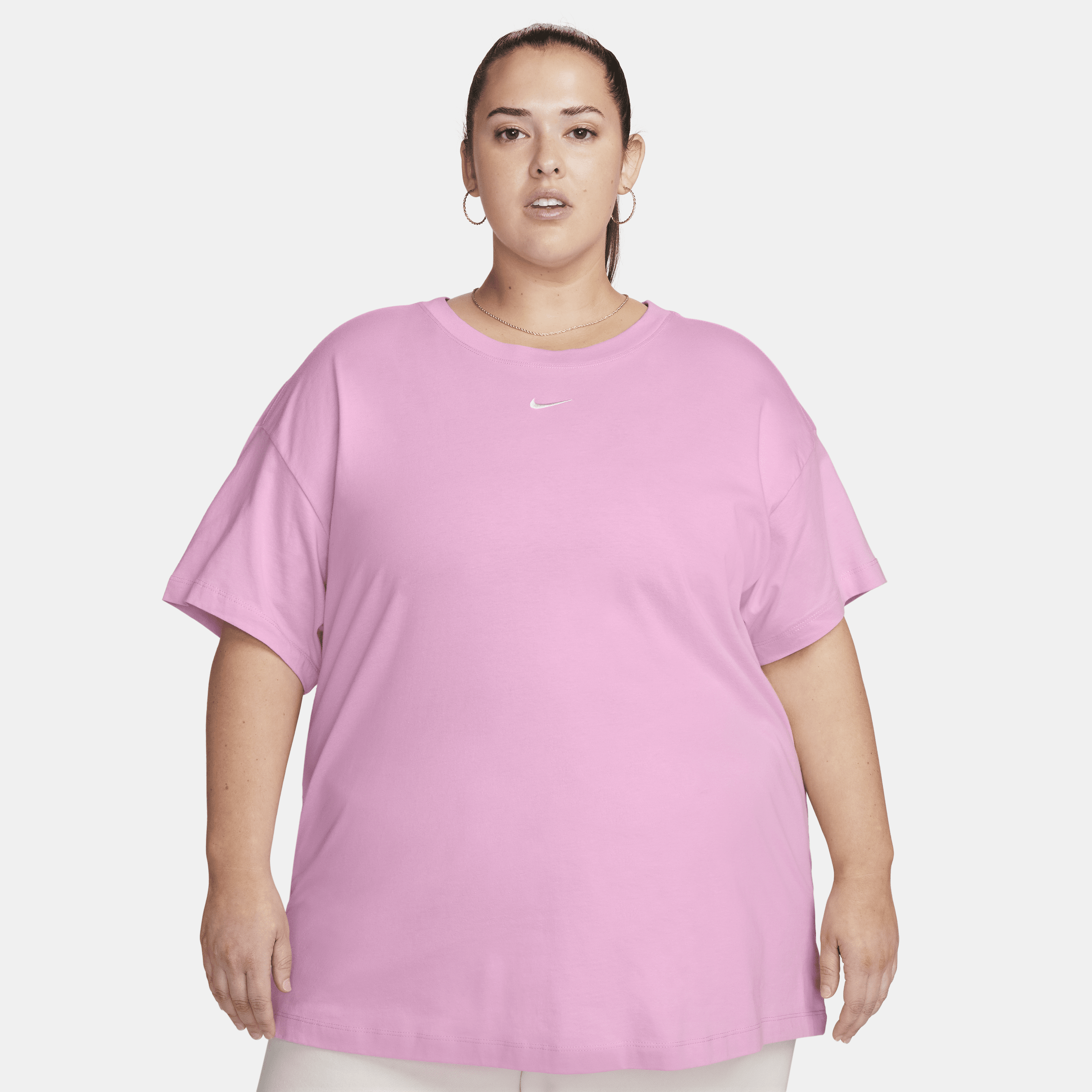 Nike Plus Size Active Sportswear Essential Women's Logo T-shirt In Pink