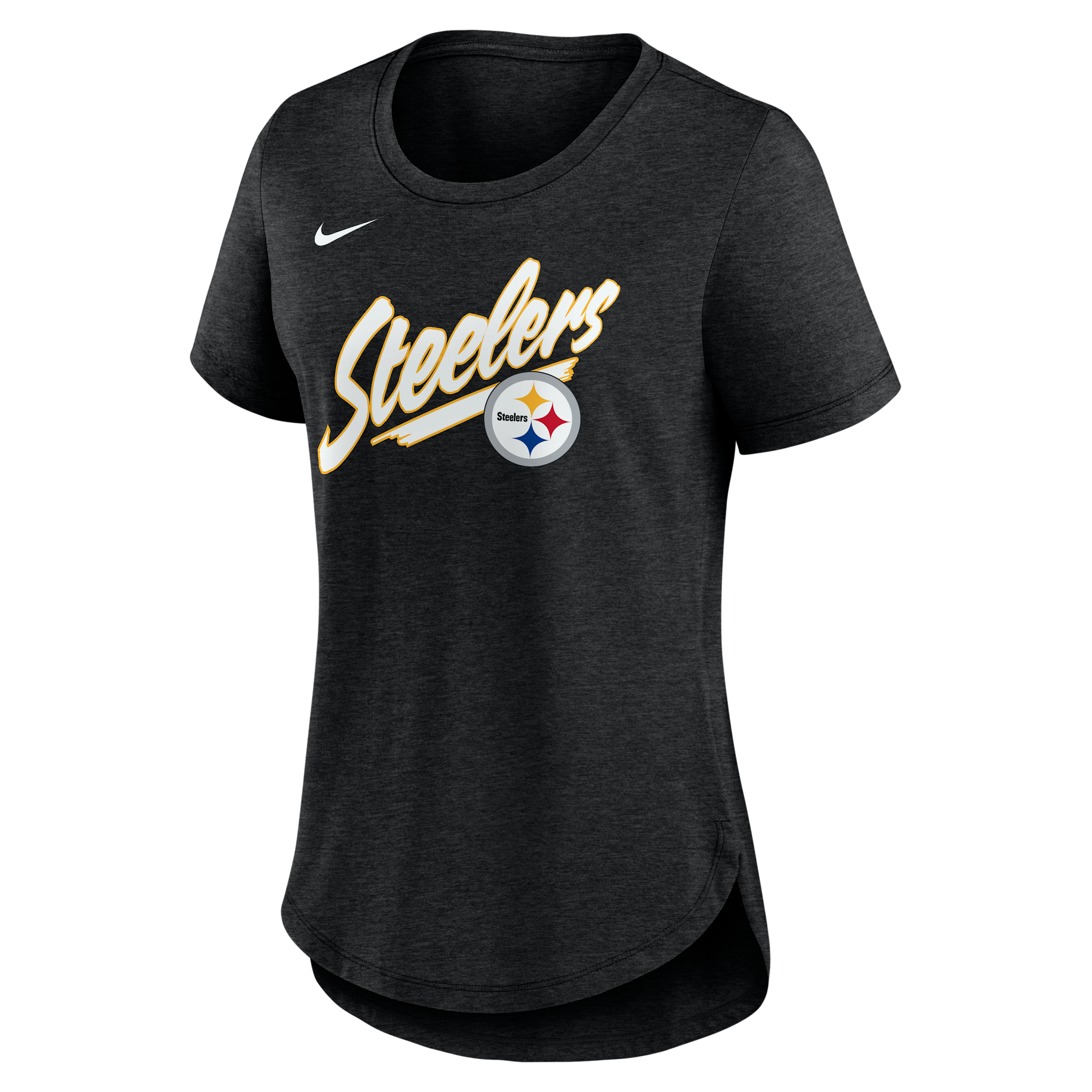 Pittsburgh Steelers Primetime Nike Women's NFL T-Shirt in Black | NKMV00H7L-NFN