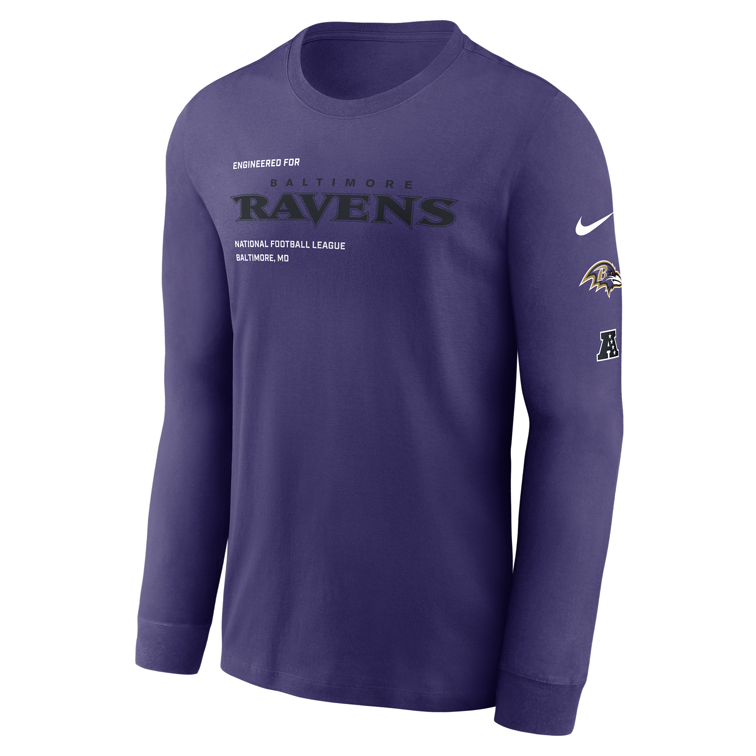 Nike Baltimore Ravens Play To Win Essential  Men's Nfl Long-sleeve T-shirt In Purple