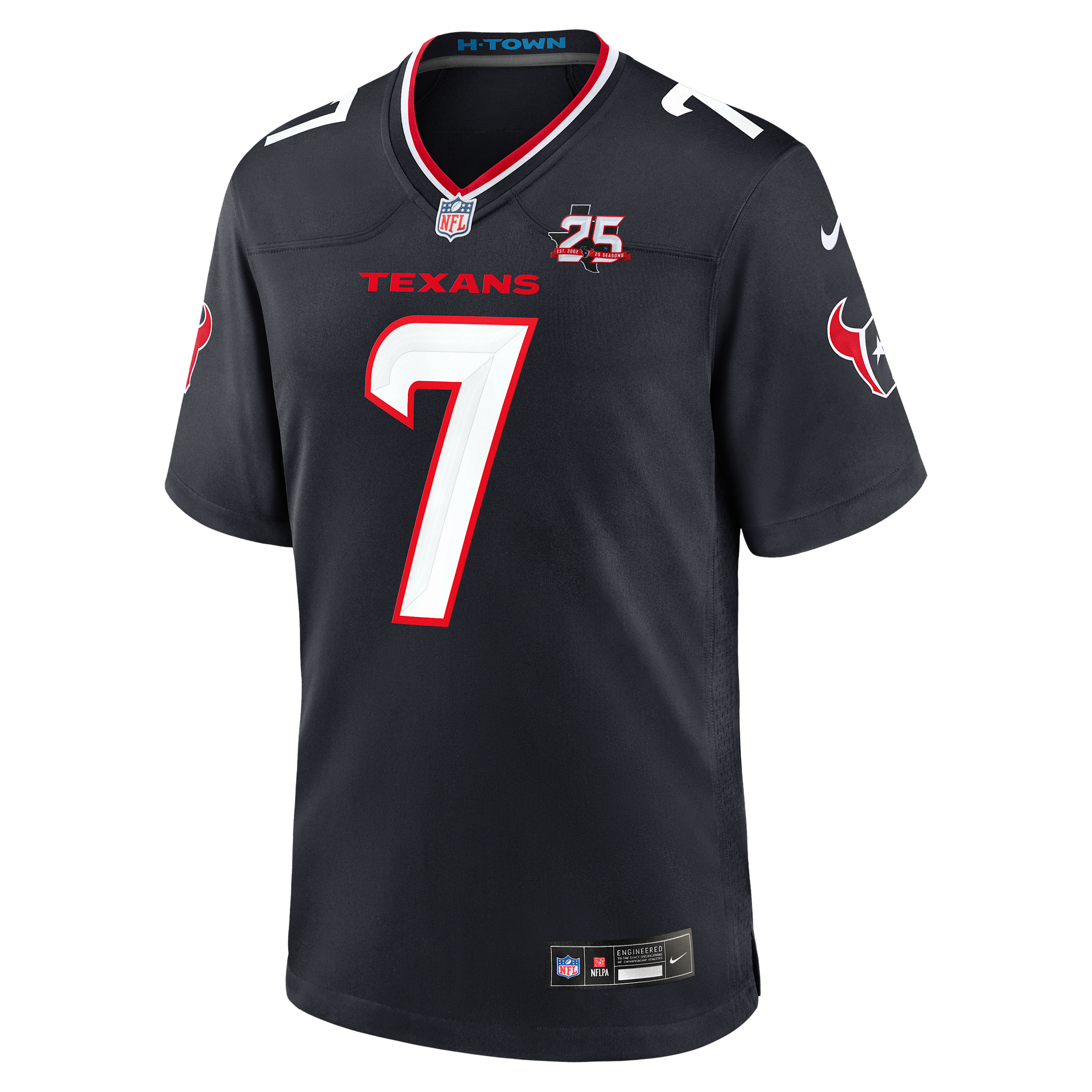 C.J. Stroud Houston Texans 25th Season Nike Men's NFL Game Jersey in Blue | 67NM0B9F9HF-K9F