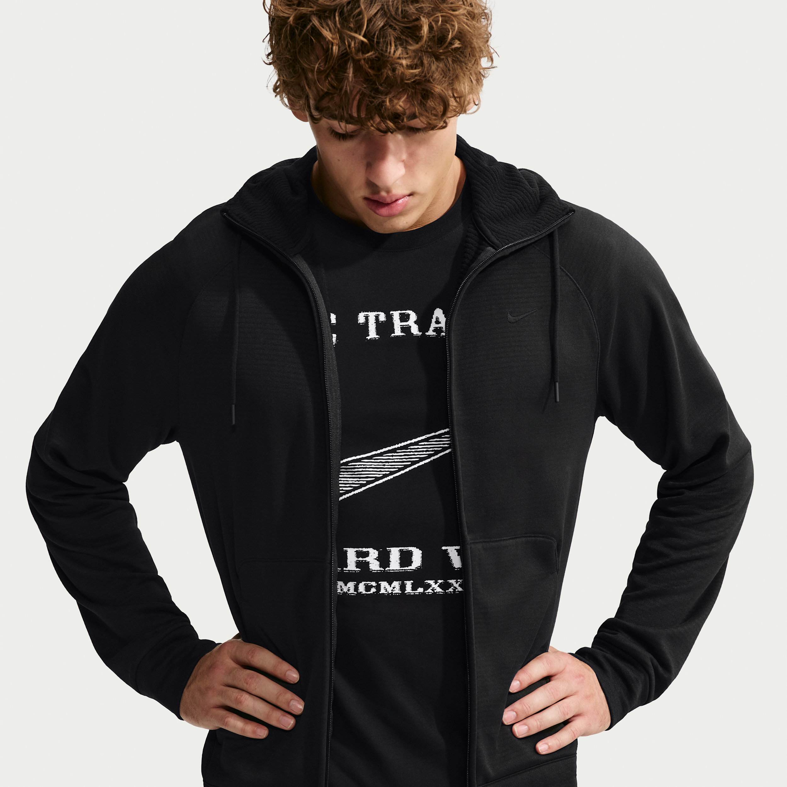 Nike Men's Primary NanoKnit Therma-FIT Full-Zip Hoodie in Black | IM7211-010