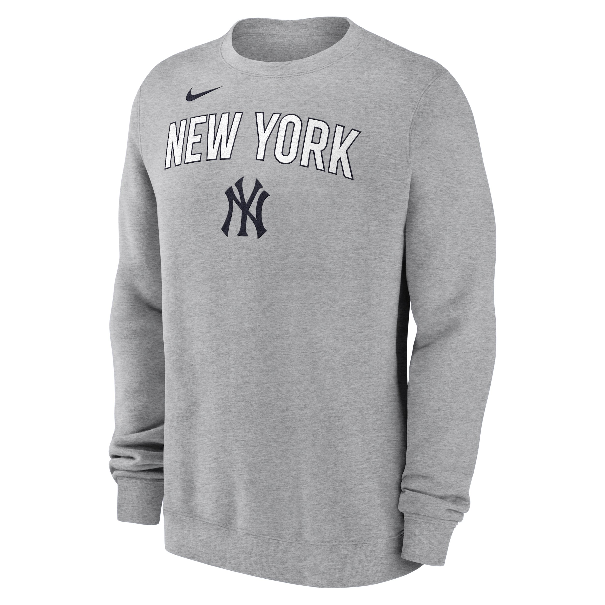 Nike Heather Gray New York Yankees Pullover Sweatshirt