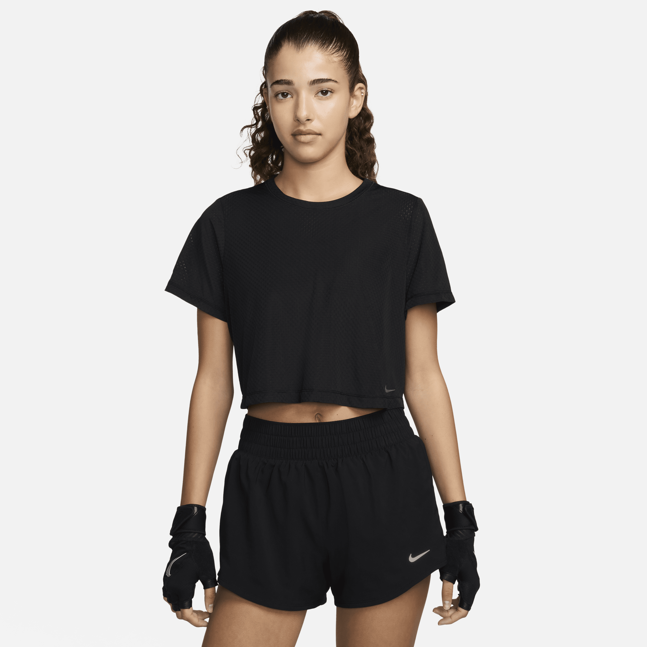 Shop Nike Women's One Classic Breathe Dri-fit Short-sleeve Top In Black