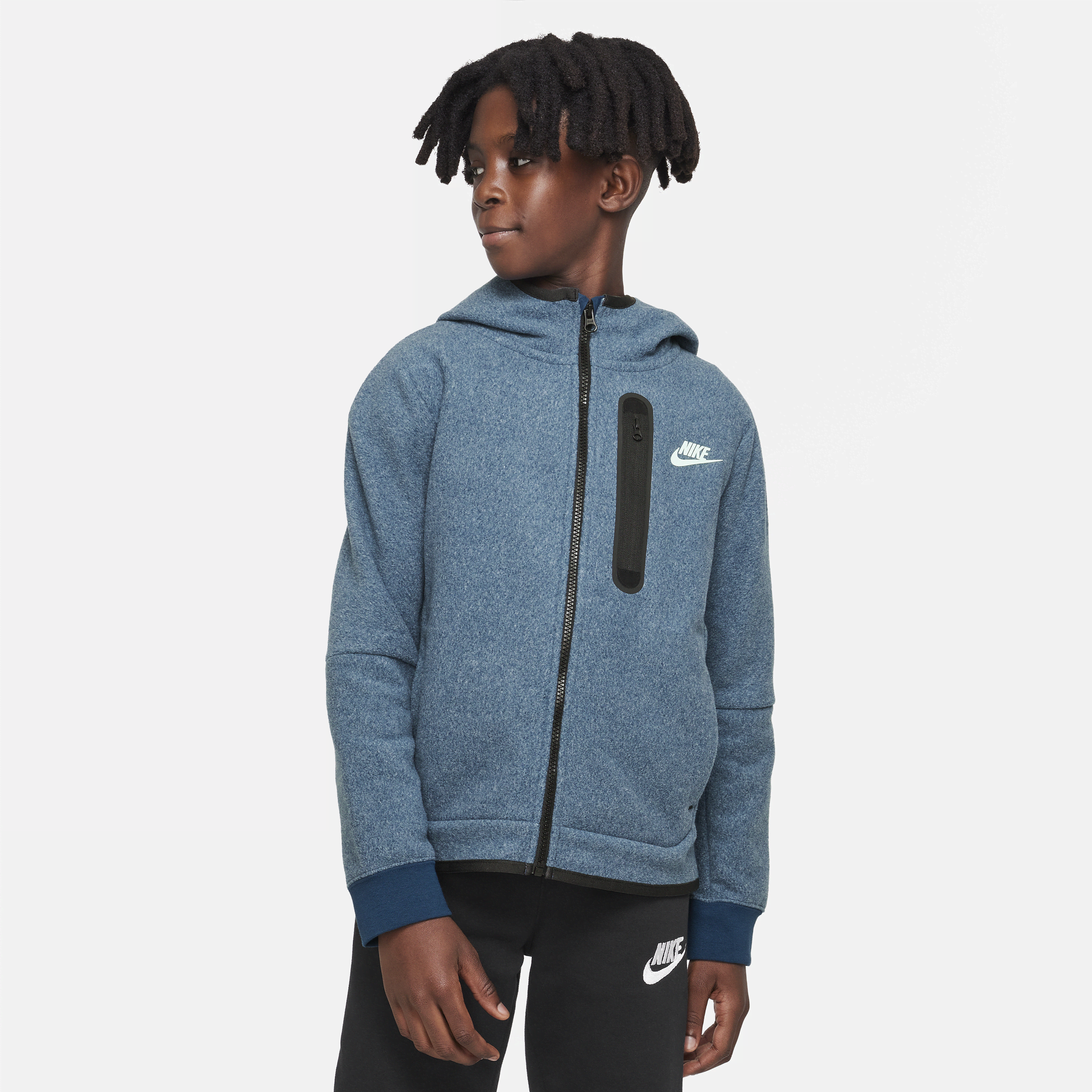 Nike Boy's Hoodie Hooded Sweatshirt Blue Size Large