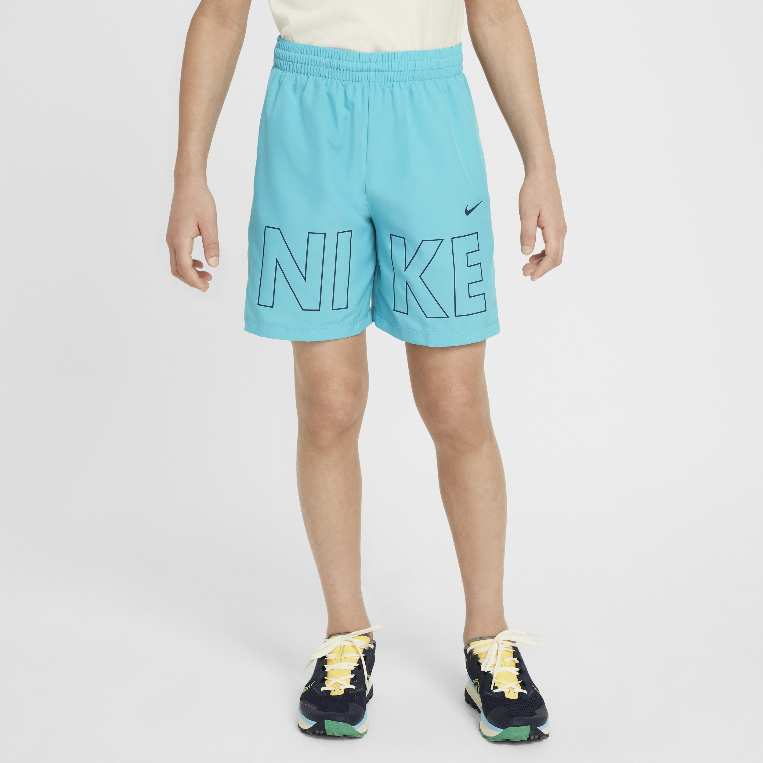 Shop Nike Multi Big Kids' Woven Training Shorts In Green
