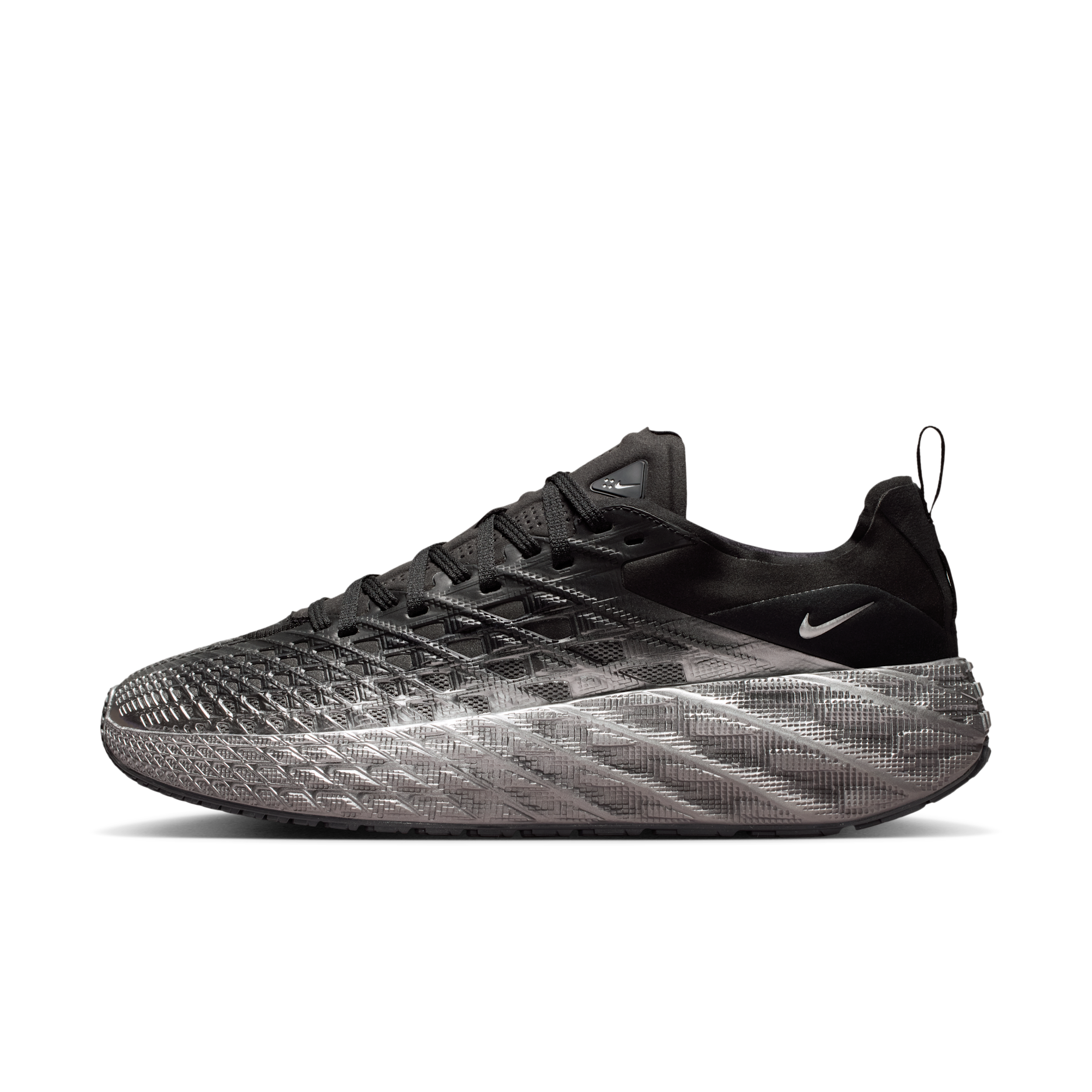 Nike Men's Ava Edge Casual Shoes in Black/Metallic Silver Size: 8.0