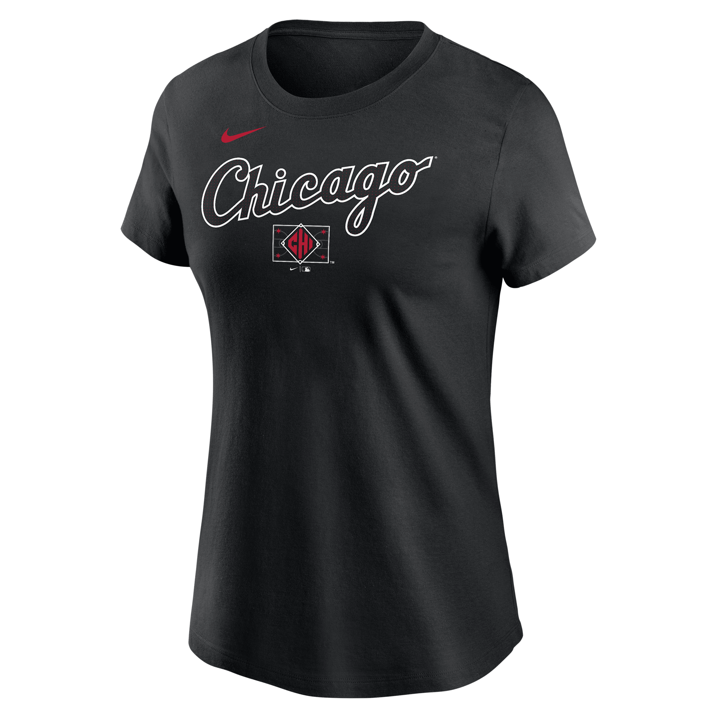 Nike Chicago White Sox City Connect Wordmark Women's Mlb T-shirt In Black