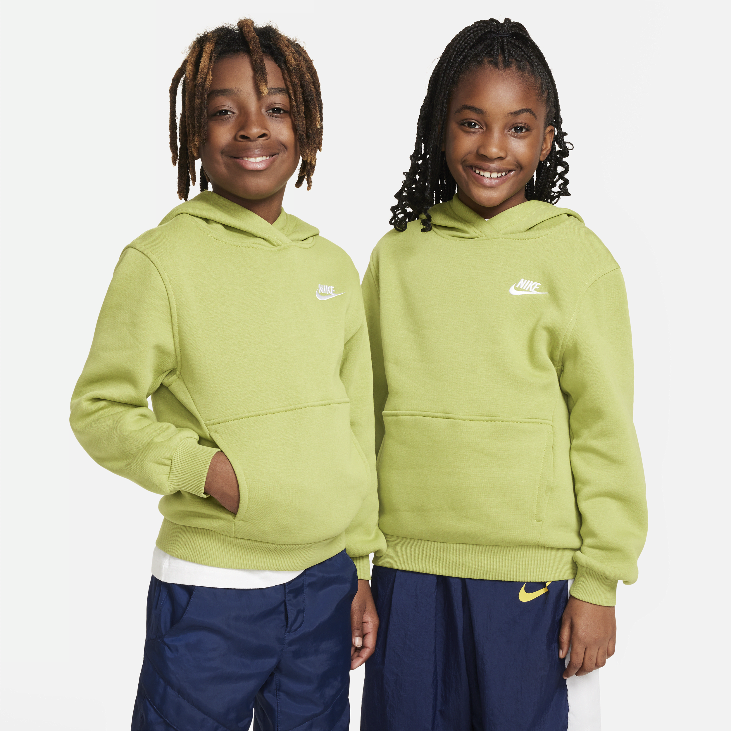 Shop Nike Sportswear Club Fleece Big Kids' Pullover Hoodie In Green