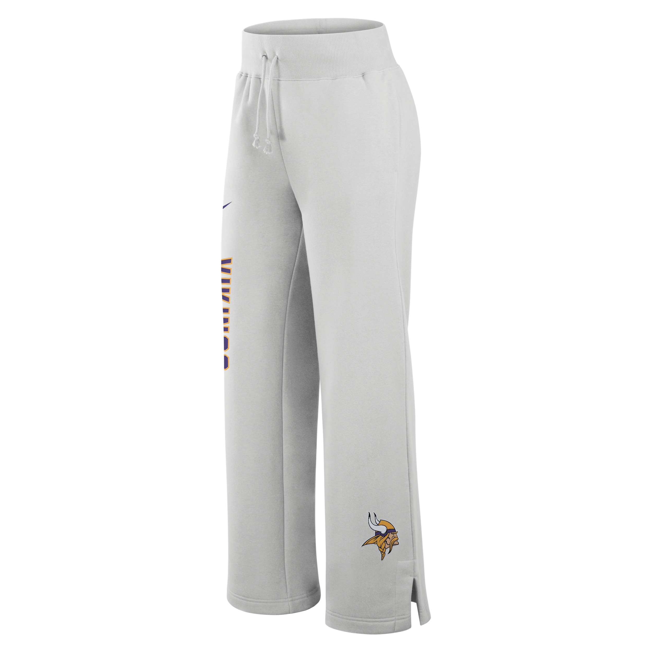Minnesota Vikings Primetime Phoenix Wide-Leg Nike Women's NFL Sweatpants in Grey | 027E0BB9M-VZL