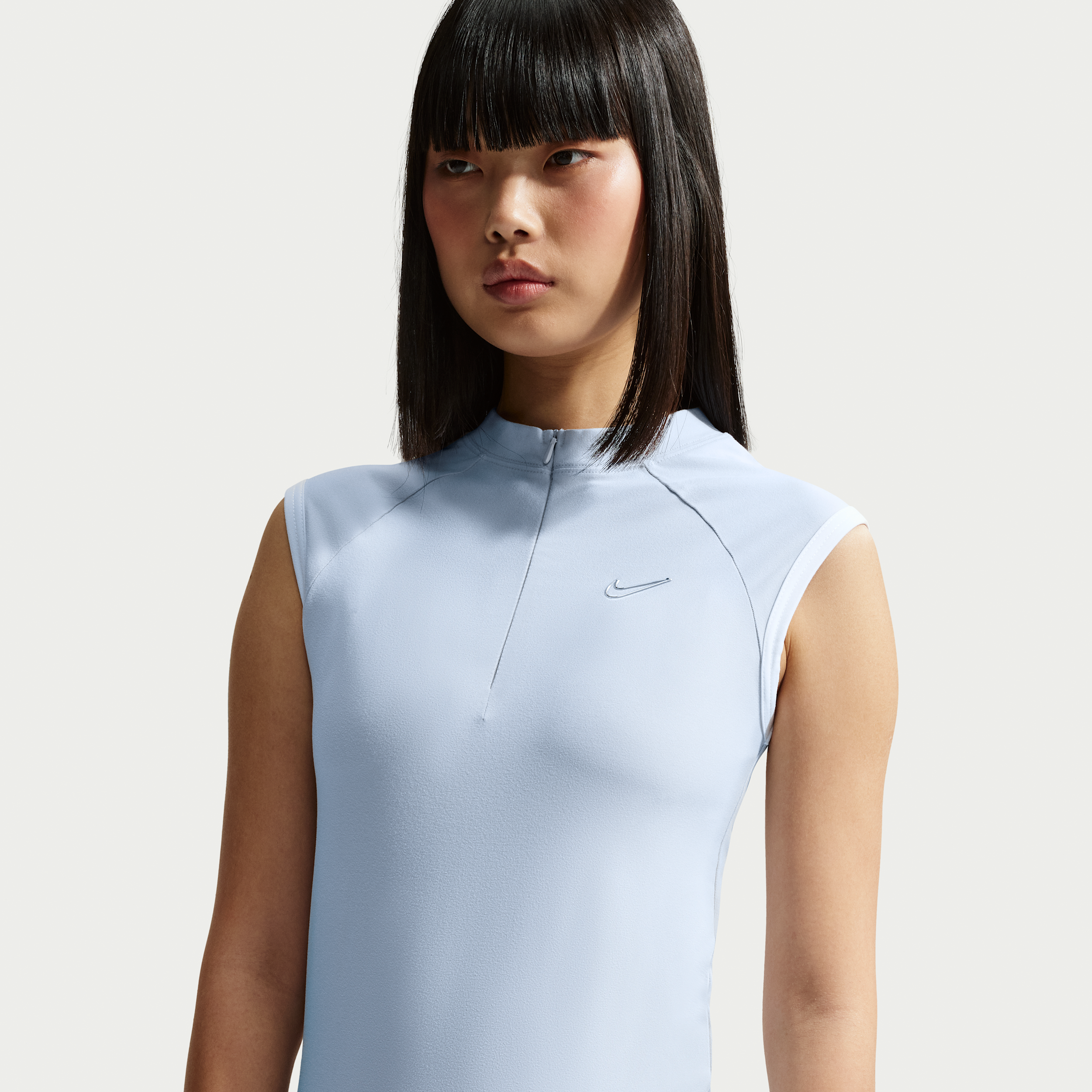 Nike Women's  Sportswear Tight Sleeveless 1/4-zip Top In Blue