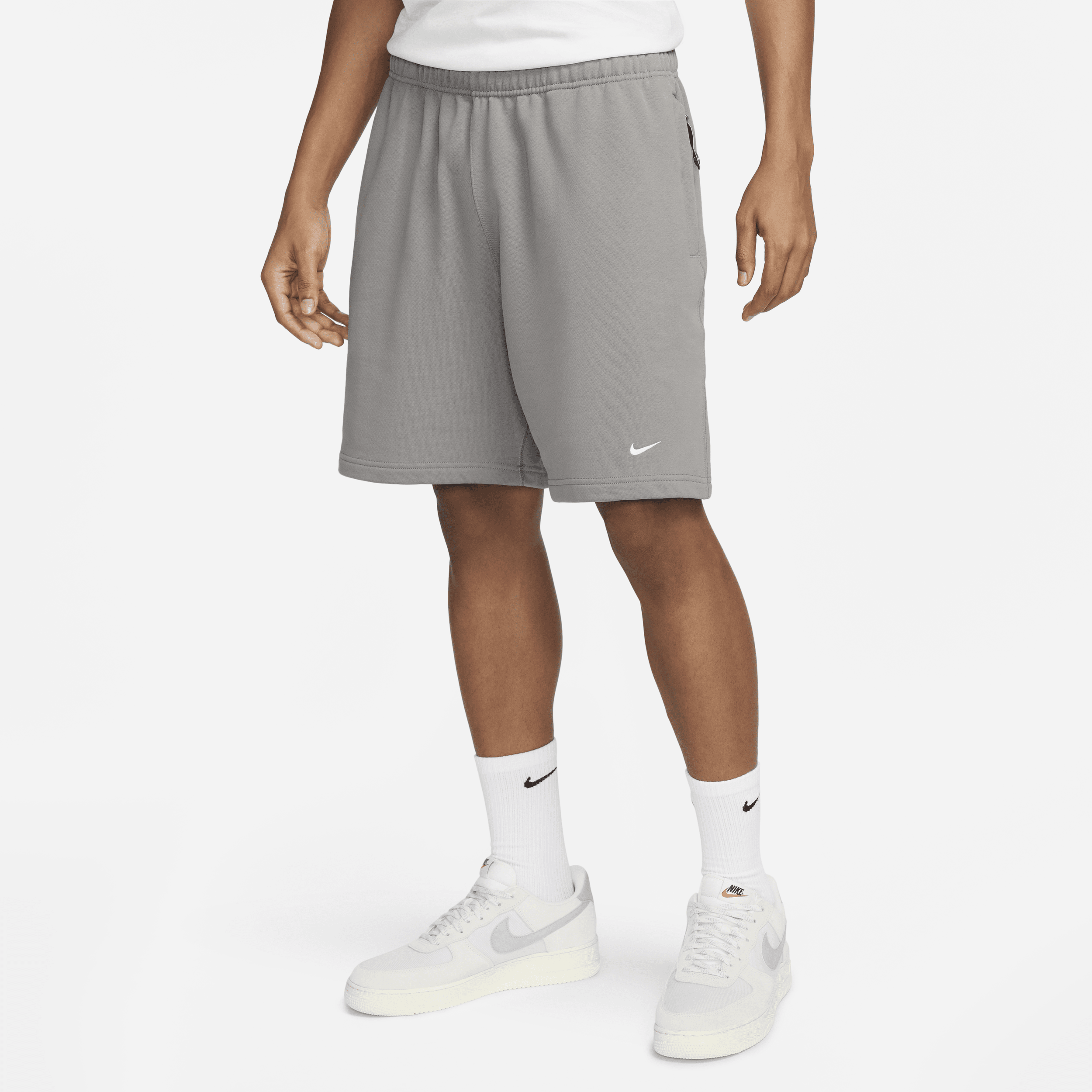 NIKE MEN'S SOLO SWOOSH FRENCH TERRY SHORTS,1009780512