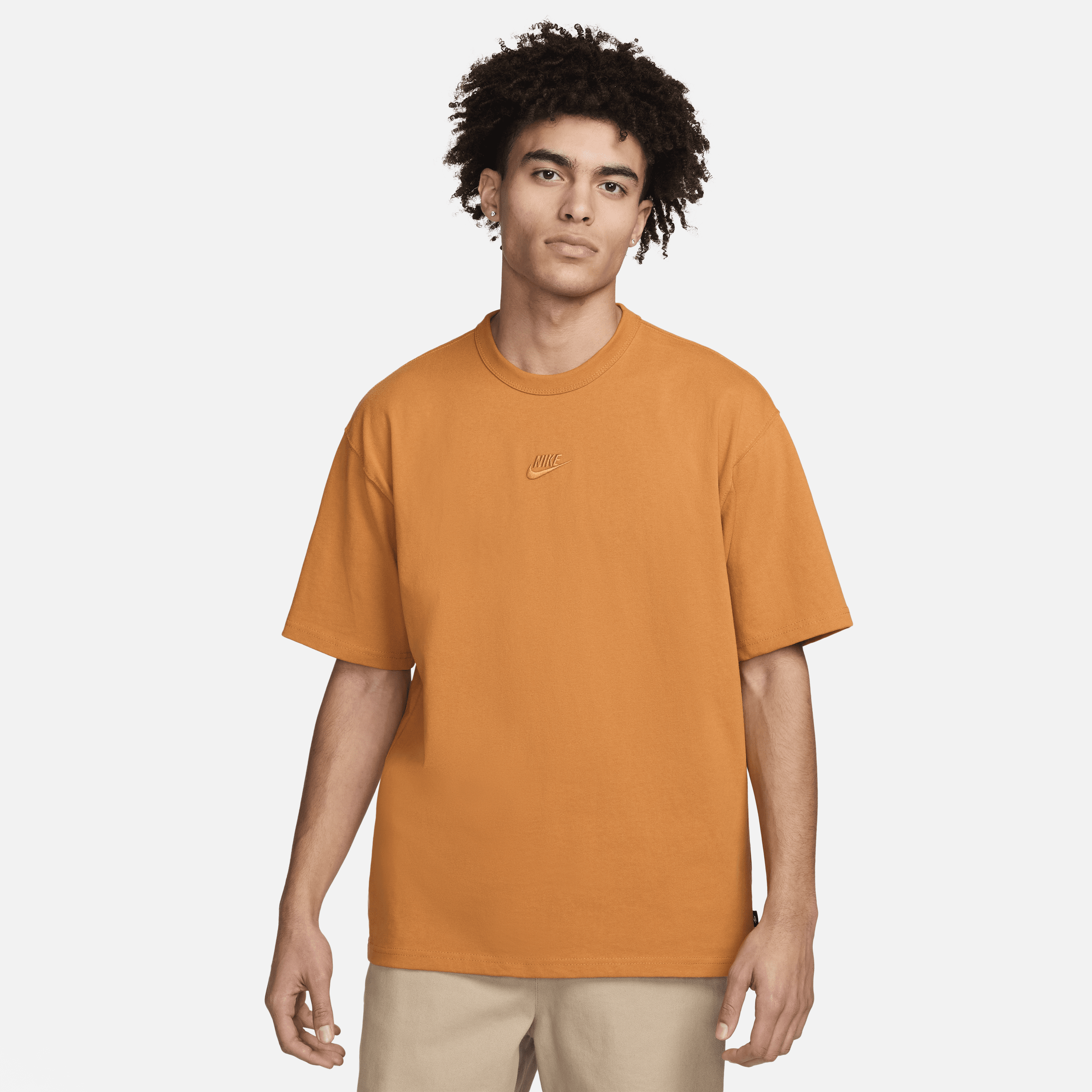 Shop Nike Men's  Sportswear Premium Essentials T-shirt In Orange