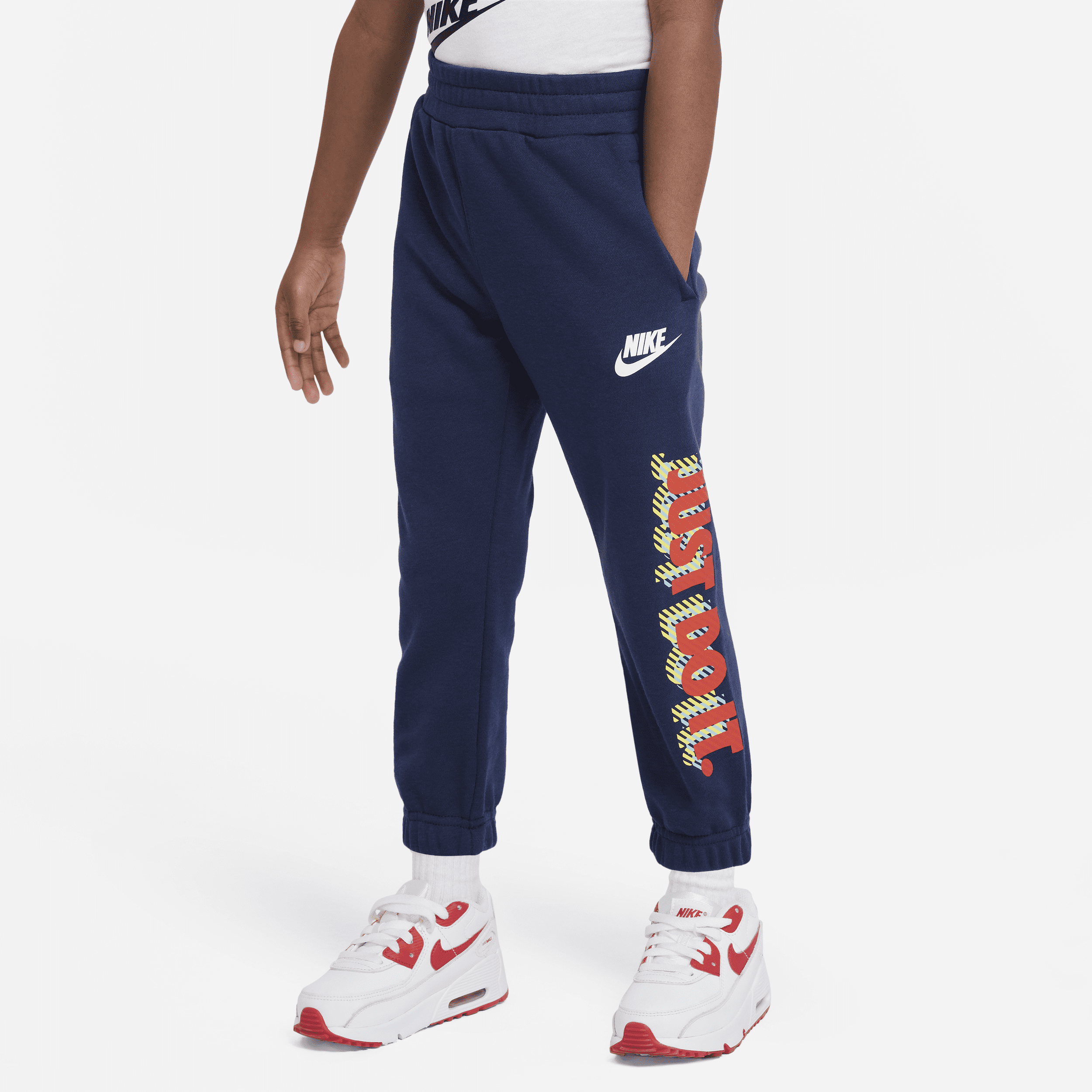 Nike Babies' Active Joy French Terry Pants Toddler Pants In Blue