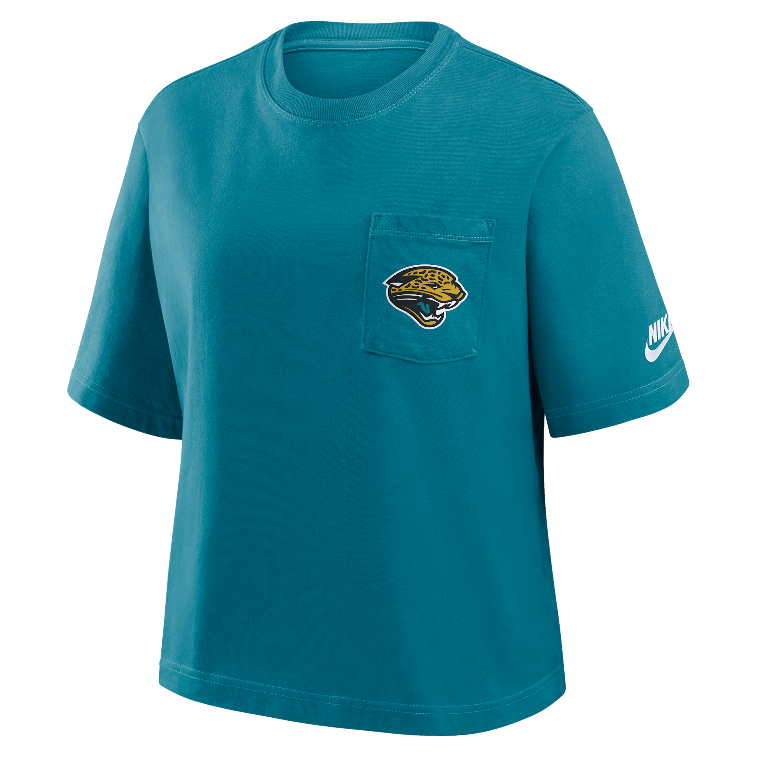 Nike Teal Jacksonville Jaguars Rewind Pocket Boxy T-shirt In Blue