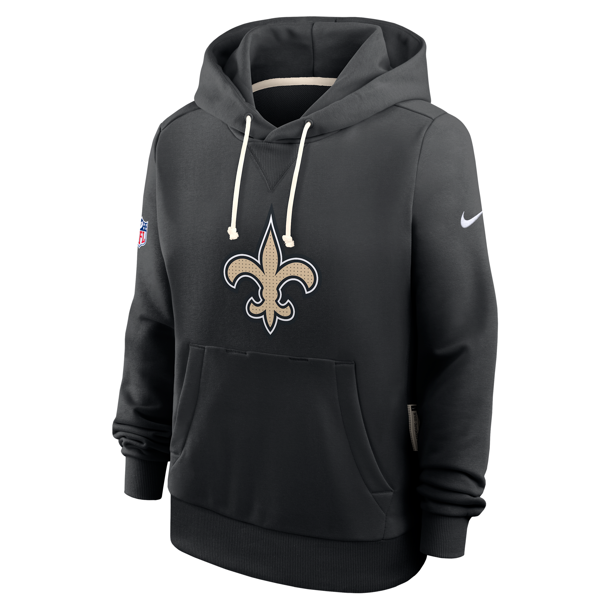 Nike New Orleans Saints Sideline  Women's Dri-fit Nfl Pullover Hoodie In Black