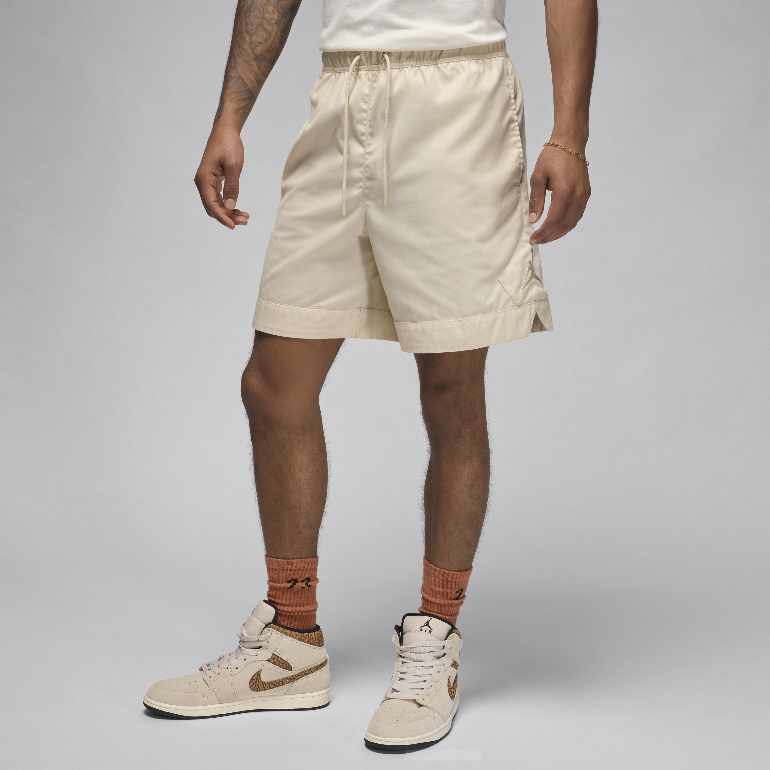 Shop Jordan Men's  Essentials Diamond Shorts In Brown