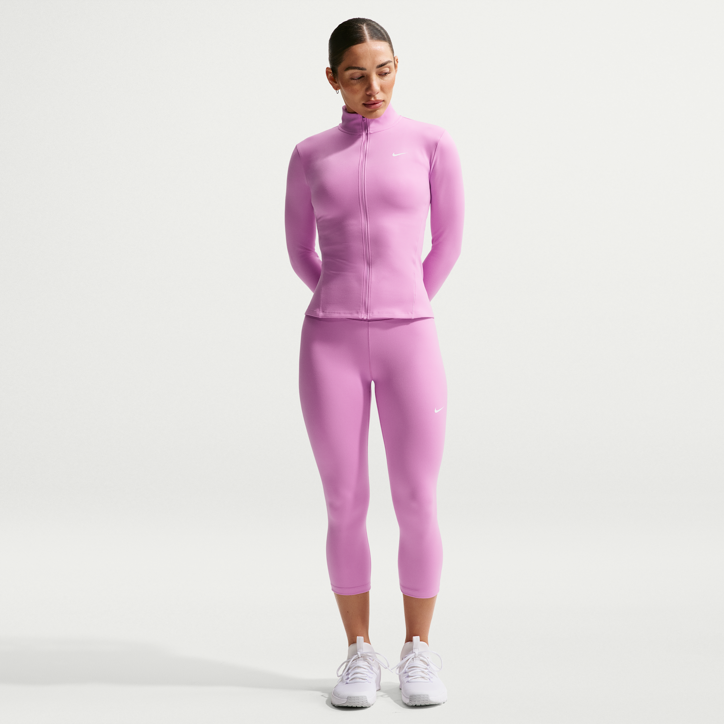 Nike Women's One High-Waisted Crop Leggings in Purple | FN3236-503