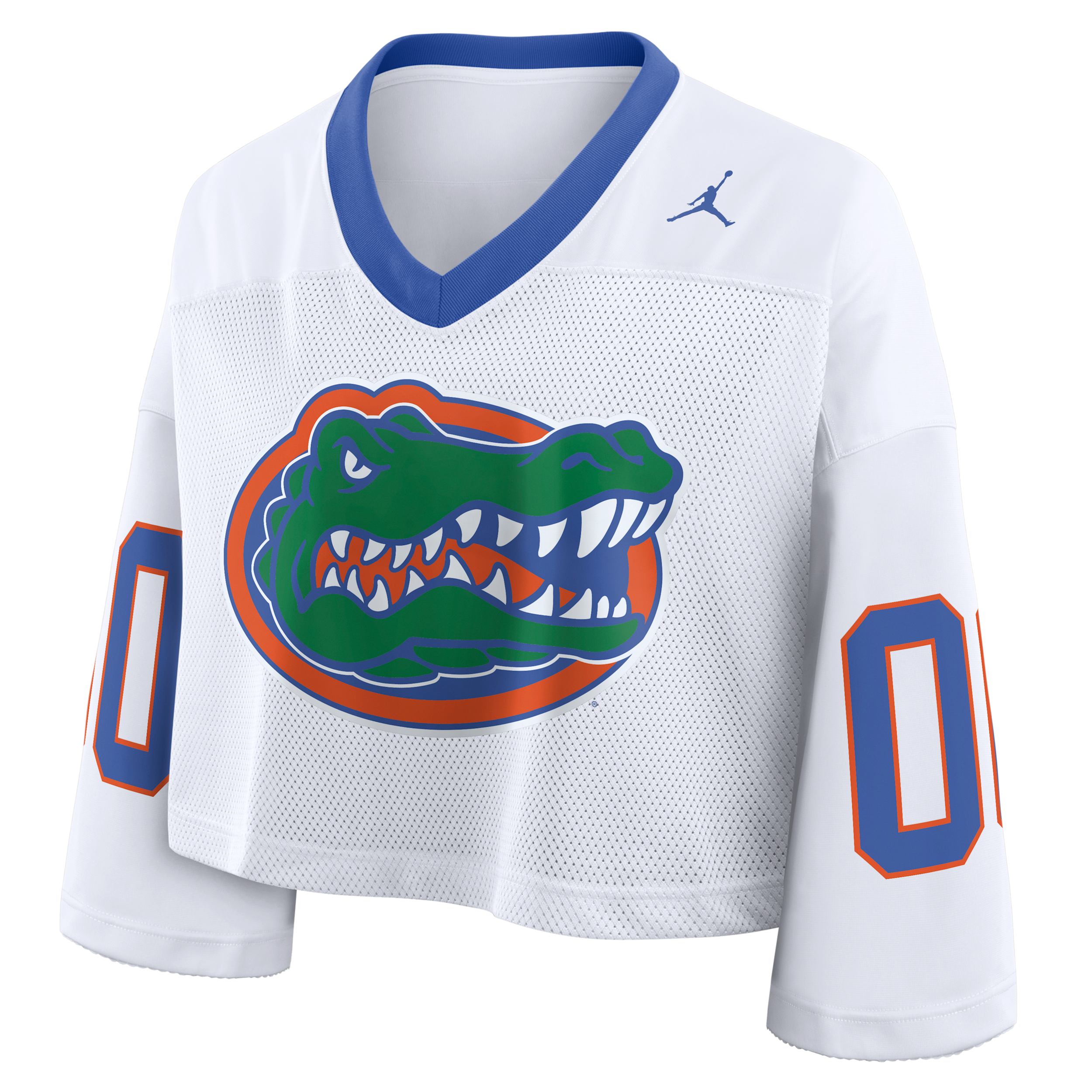 Women's Florida Logo Jordan Brand Dri-FIT College Cropped Jersey in White | 0JO3062NUFN-2B9
