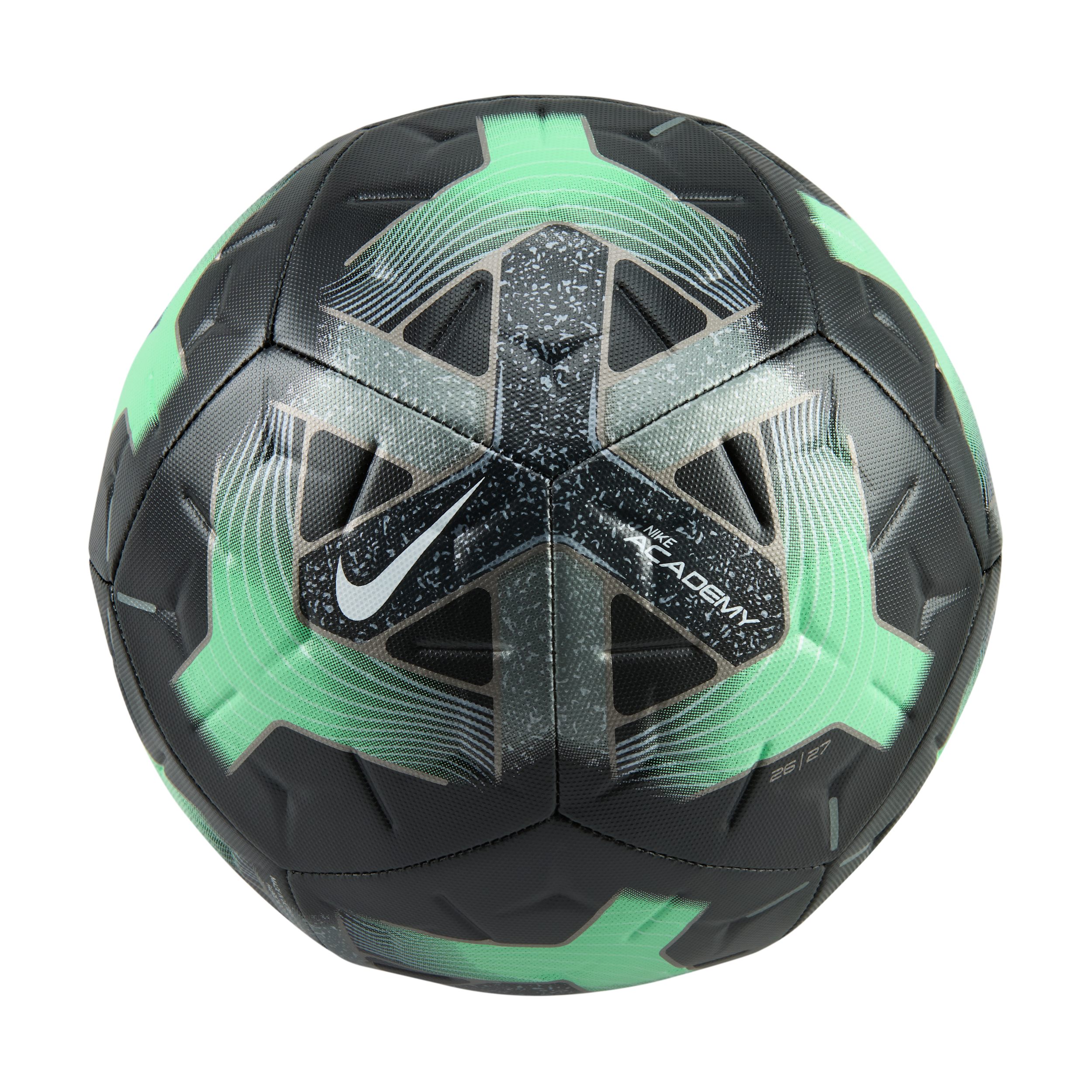 Nike Academy Soccer Ball, Size 5, Black/Green/White