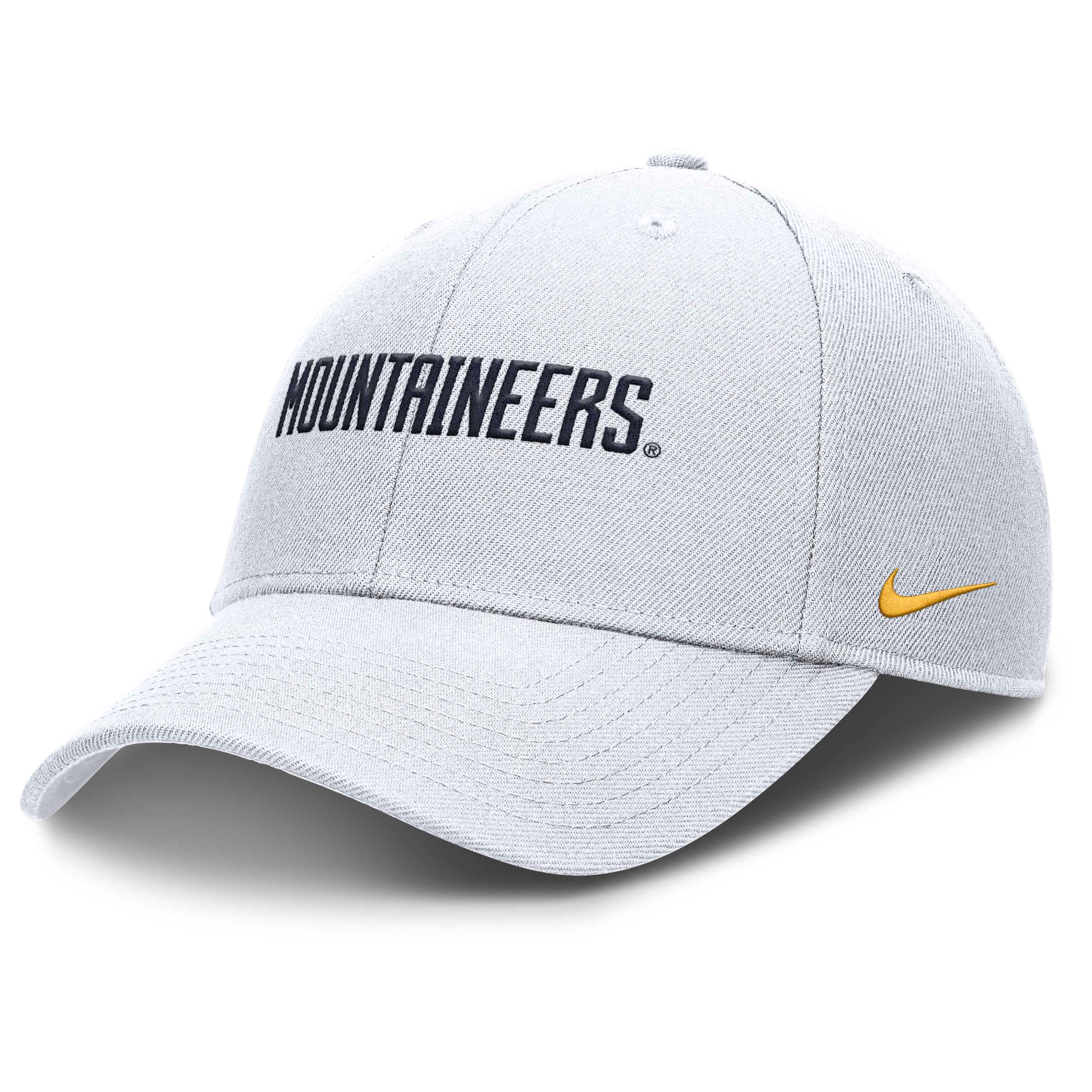Nike Men's White West Virginia Mountaineers 2025 On-field Rise Performance Adjustable Hat In White