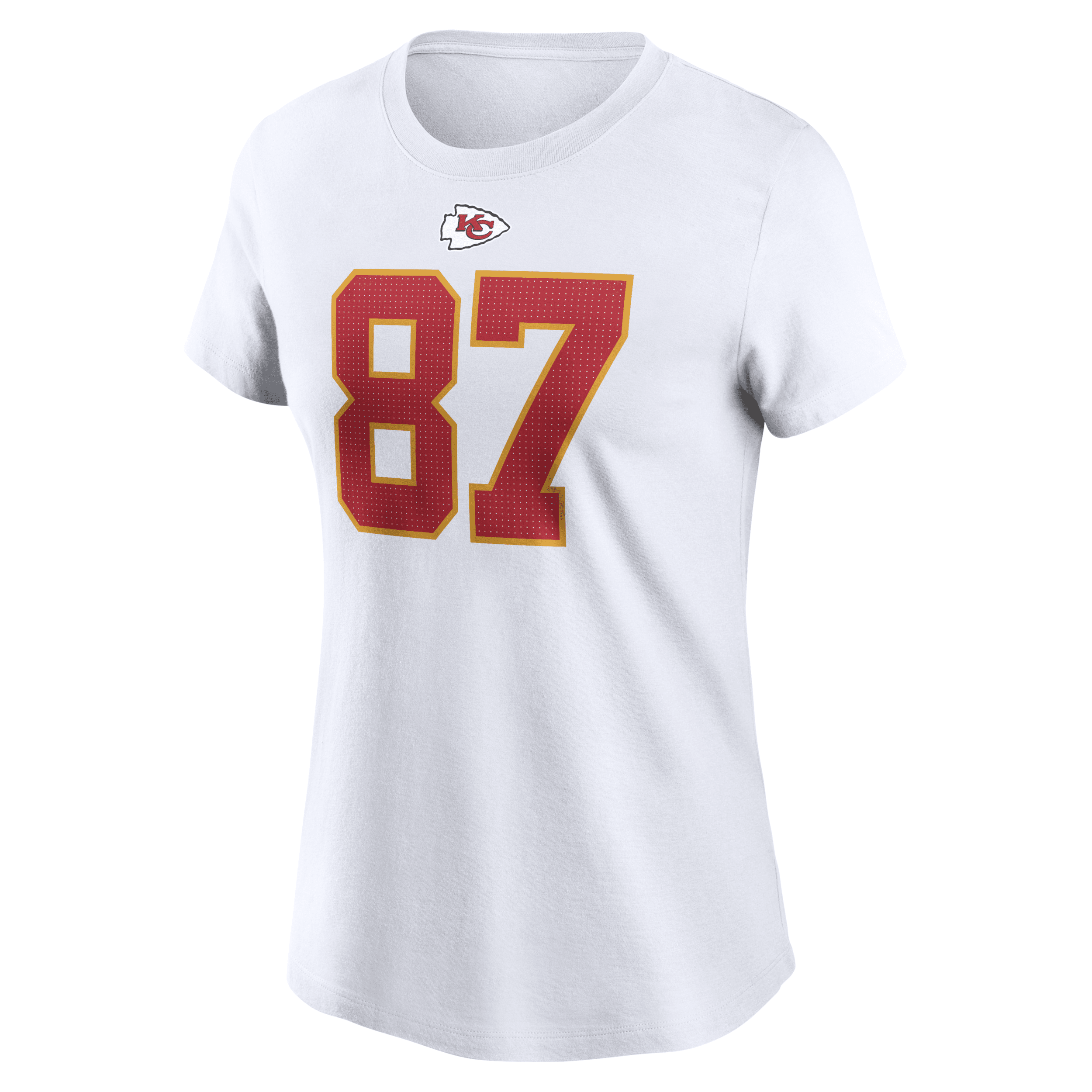 Shop Nike Travis Kelce Kansas City Chiefs  Women's Nfl T-shirt In White