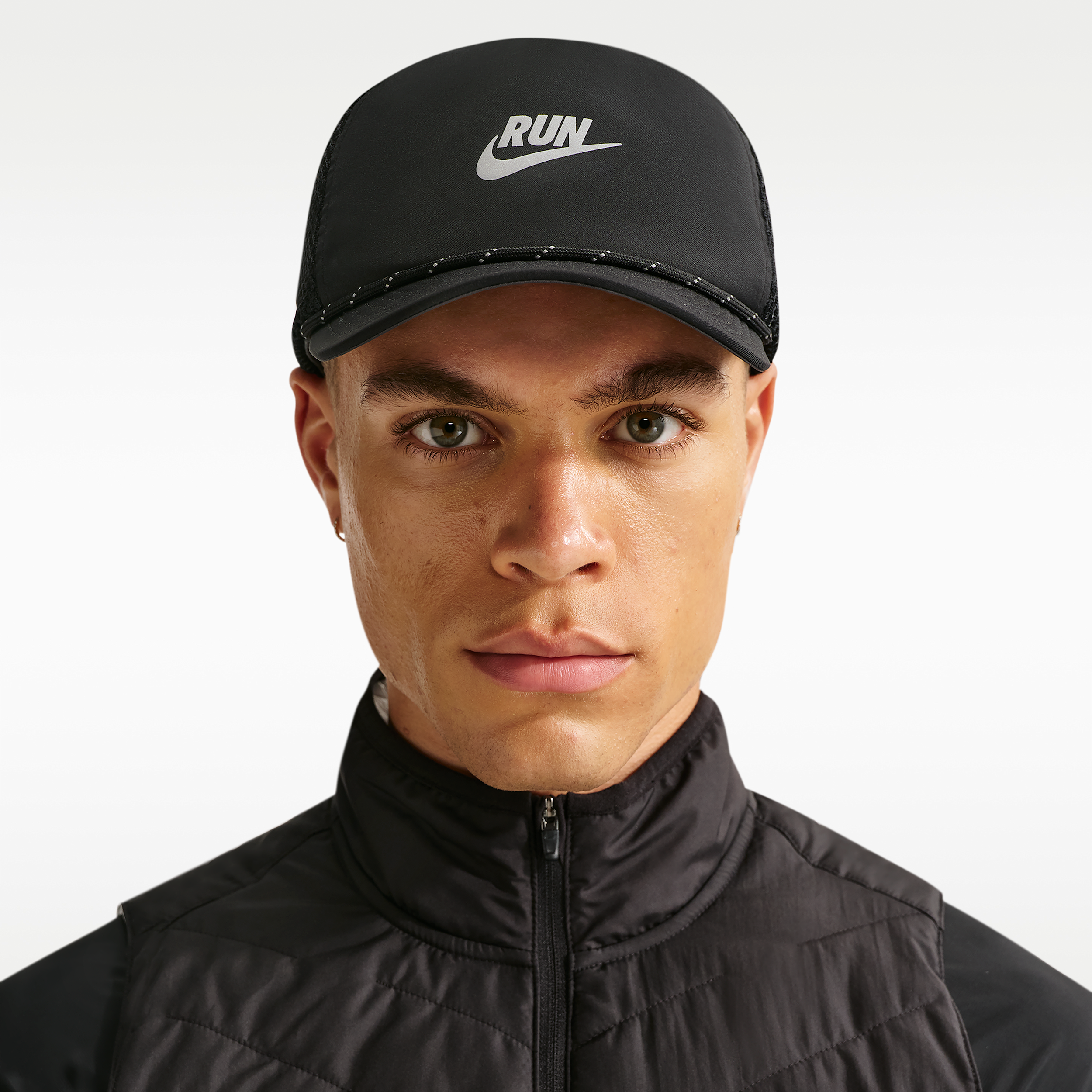Unisex Nike Pro Dri-FIT Unstructured Swoosh Run Cap in Black | IO8269-010
