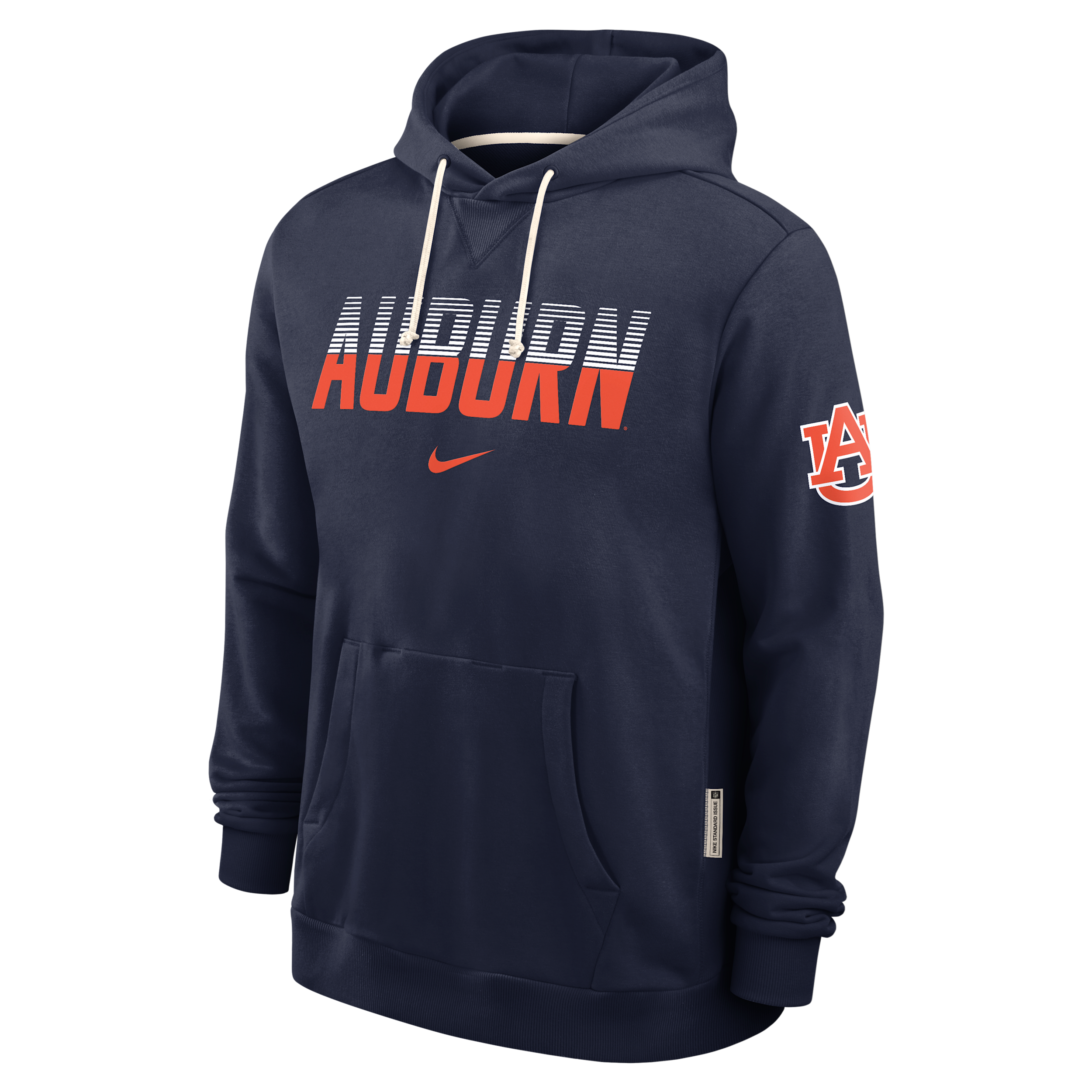 Auburn Sideline Standard Issue Nike Men's Dri-FIT College Pullover Hoodie in Blue | 03AZ41SAUN-8DF