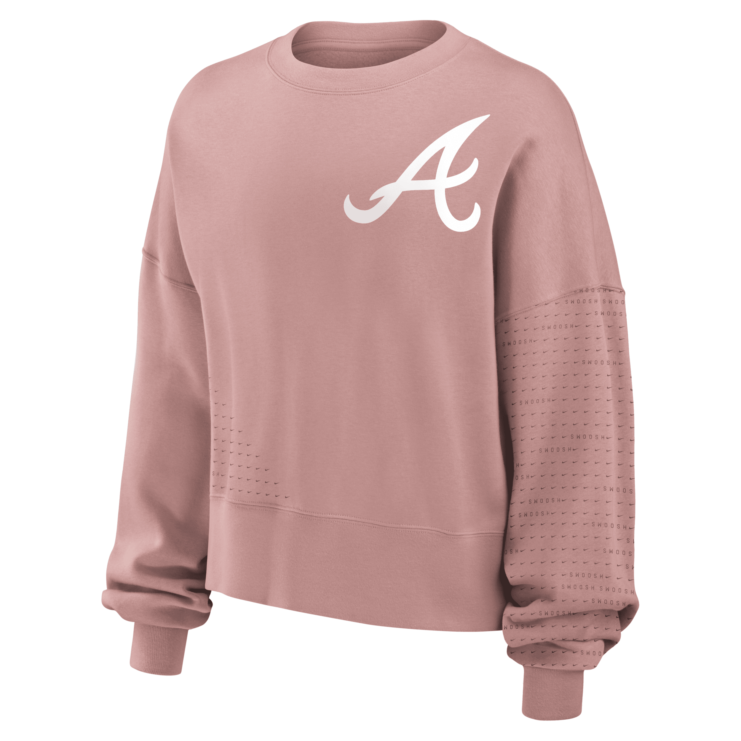 Nike Atlanta Braves Statement  Women's Mlb Pullover Sweatshirt In Pink