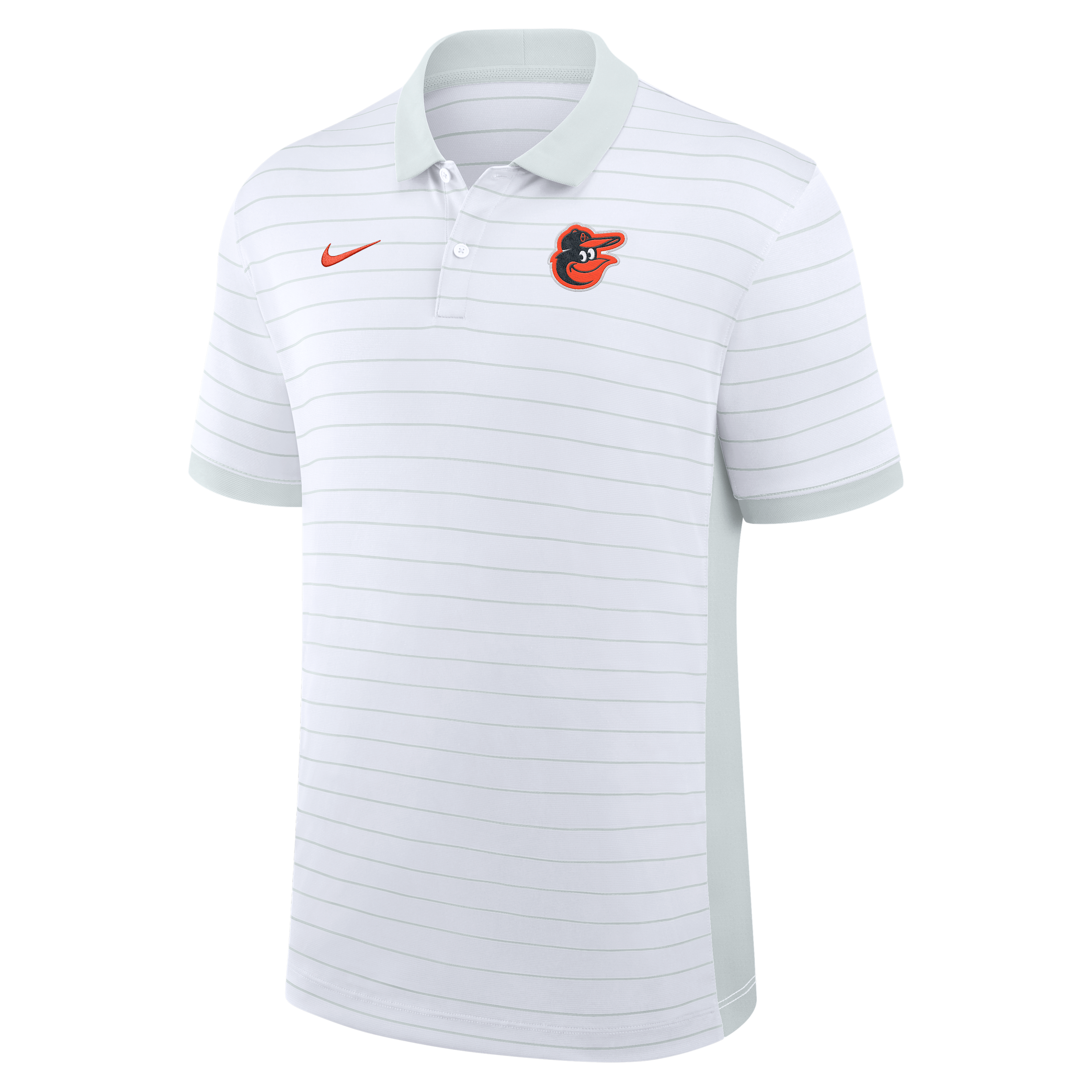 Baltimore Orioles Authentic Collection Striped Victory Nike Men's Dri-FIT MLB Polo in White | 03BG0GJCOLE-P81