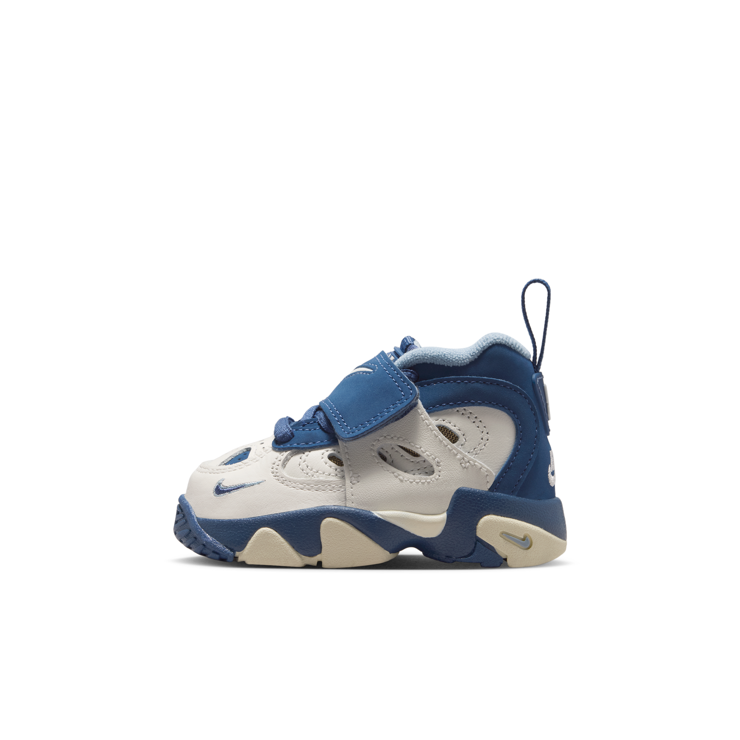 Nike Boys Air Diamond Turf II - Boys' Toddler Basketball Shoes - Sail / Mystic Navy / Blue Grey Size 4.0