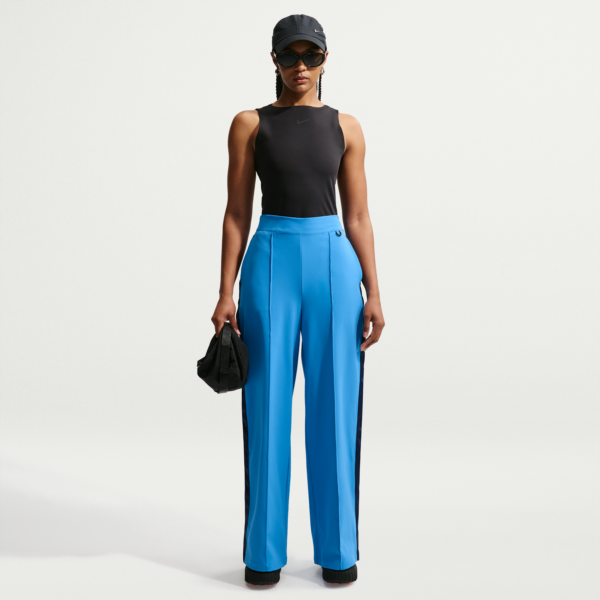 Nike Women's 24.7 PerfectStretch Dri-FIT High-Waisted Loose Tearaway Pants in Blue | II5323-435