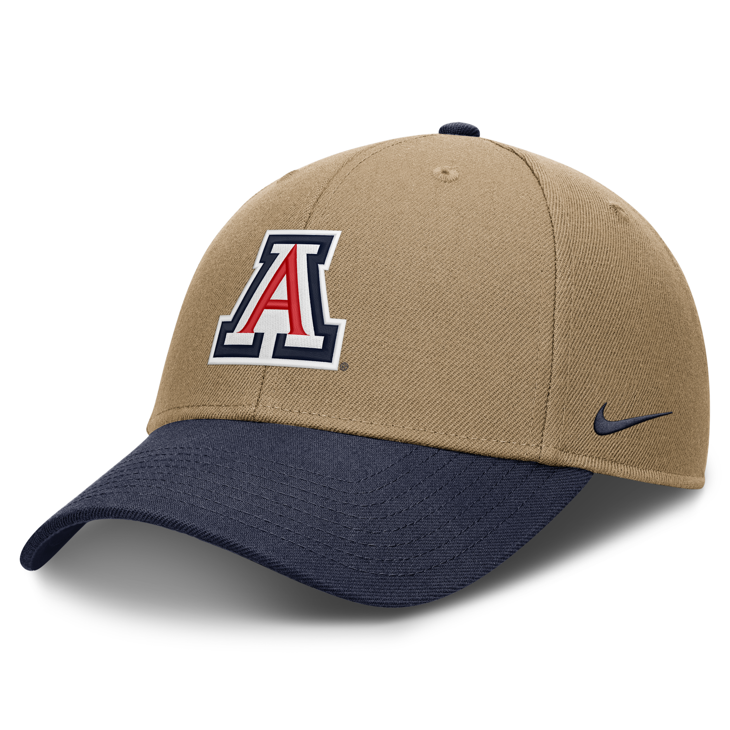 Men's and Women's Nike Beige/Navy Arizona Wildcats Primetime Rise Dri-fit Adjustable Hat - Beige, Navy