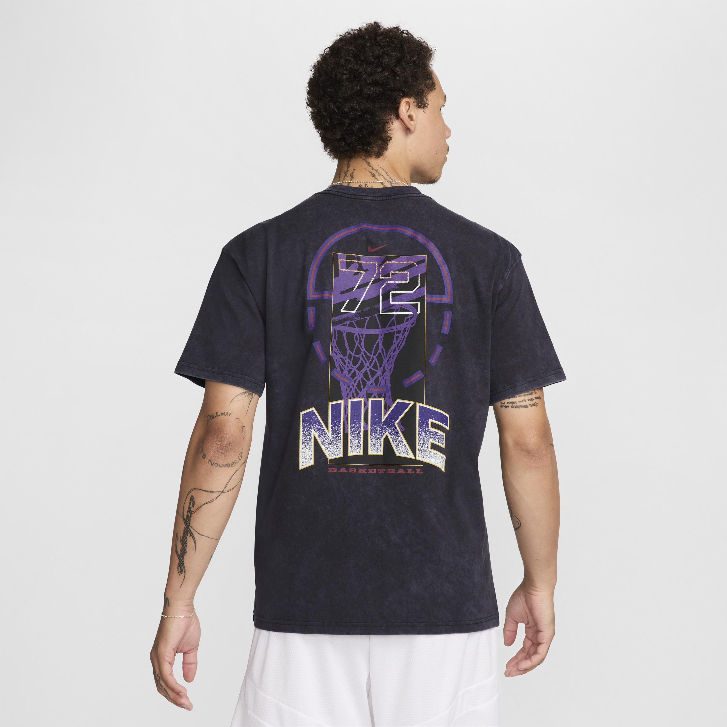 Nike Men's Max90 Basketball Short Sleeve Logo Graphic T-shirt In Black