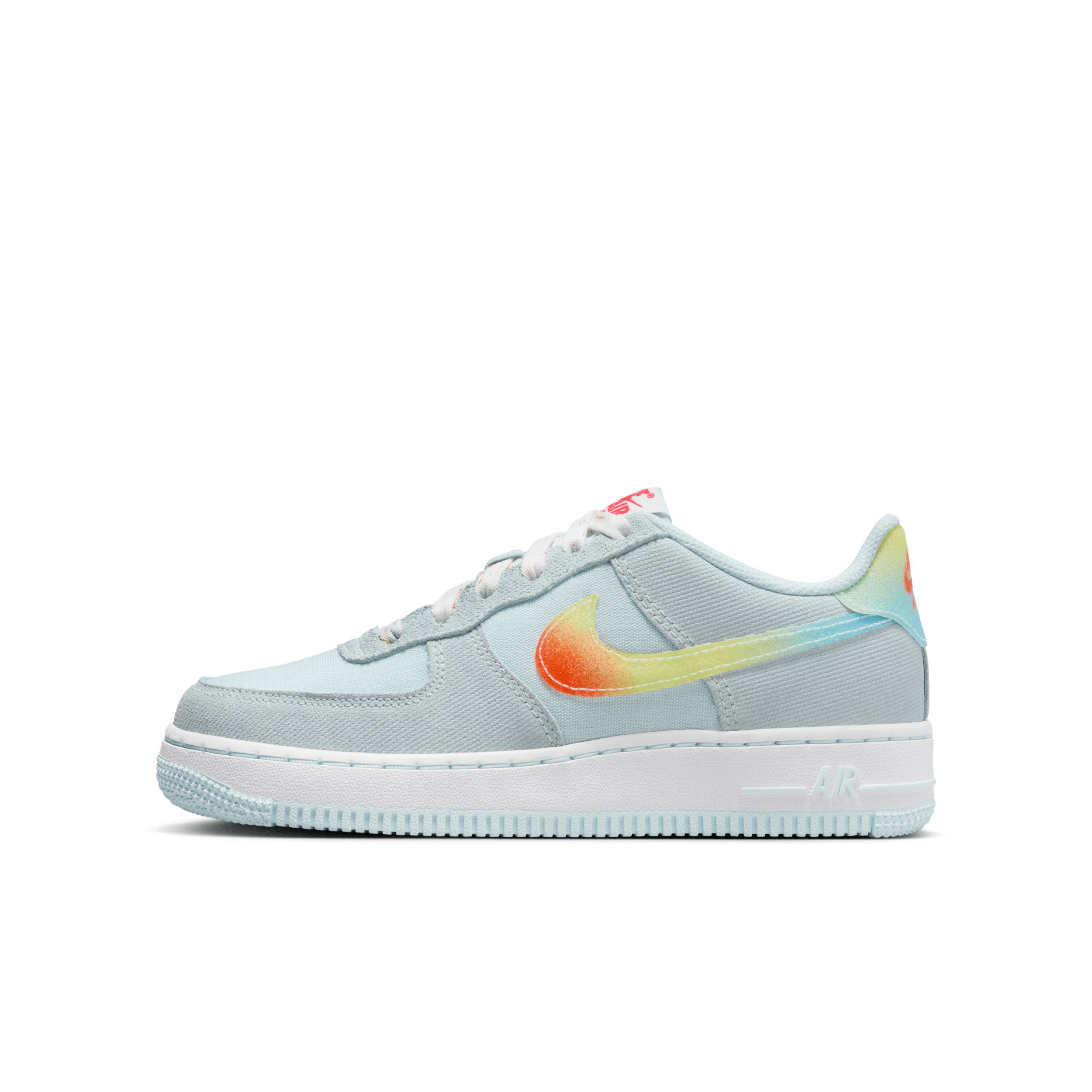 Nike Air Force 1 Big Kids' Shoes In Gray