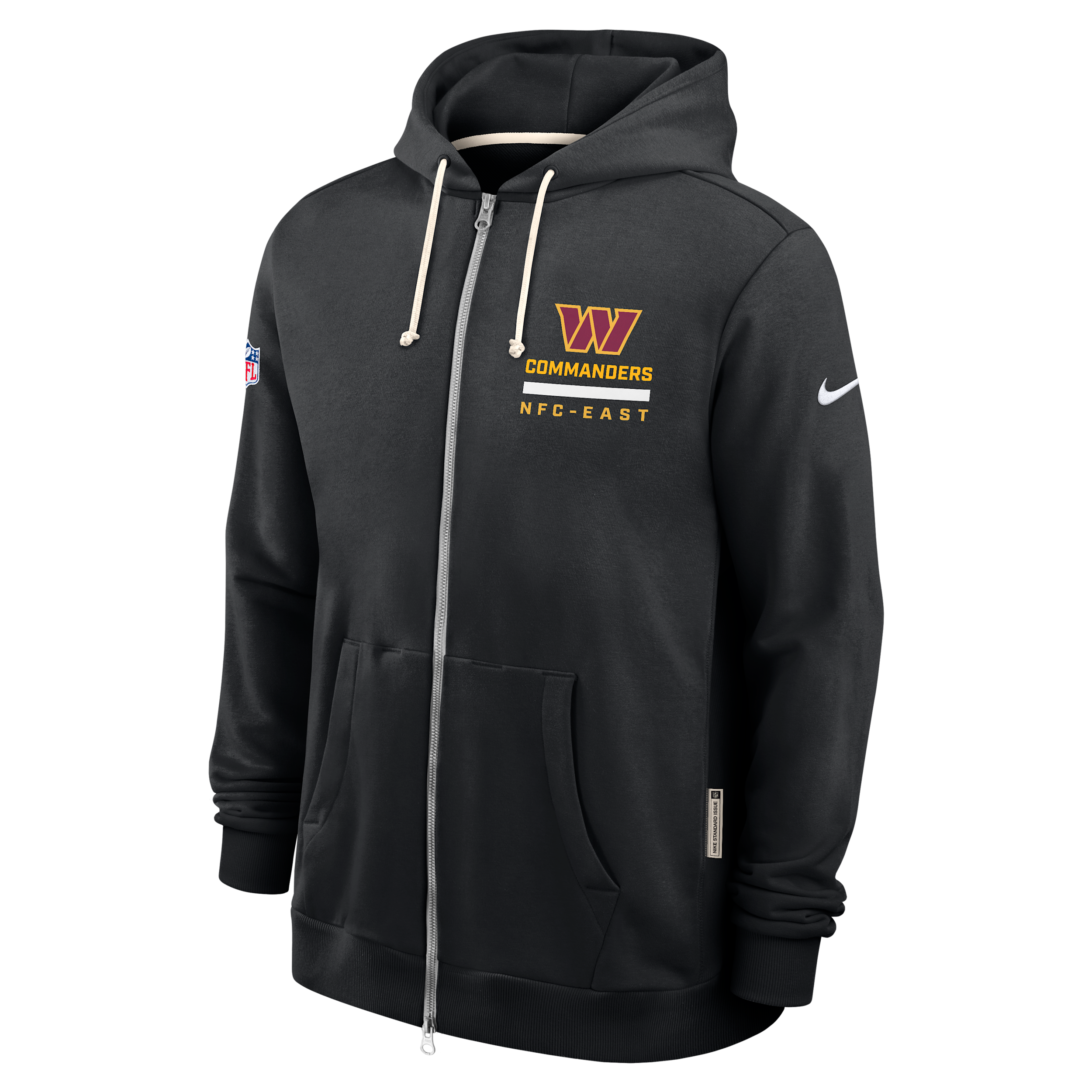 Nike Washington Commanders Utility Player Sideline  Men's Dri-fit Nfl Full-zip Hoodie In Black