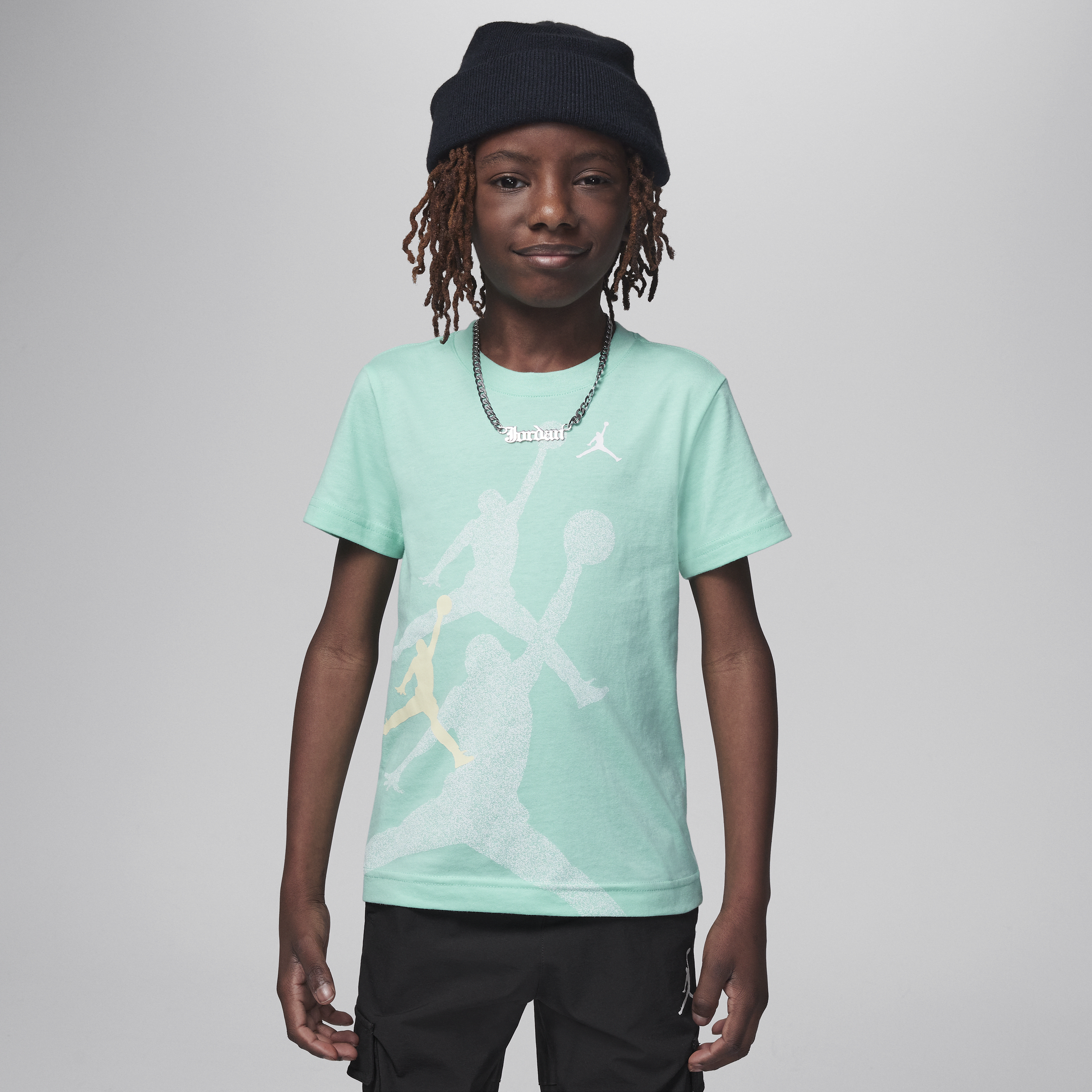 Shop Jordan Little Kids' Gradient Stacked Jumpman T-shirt In Green
