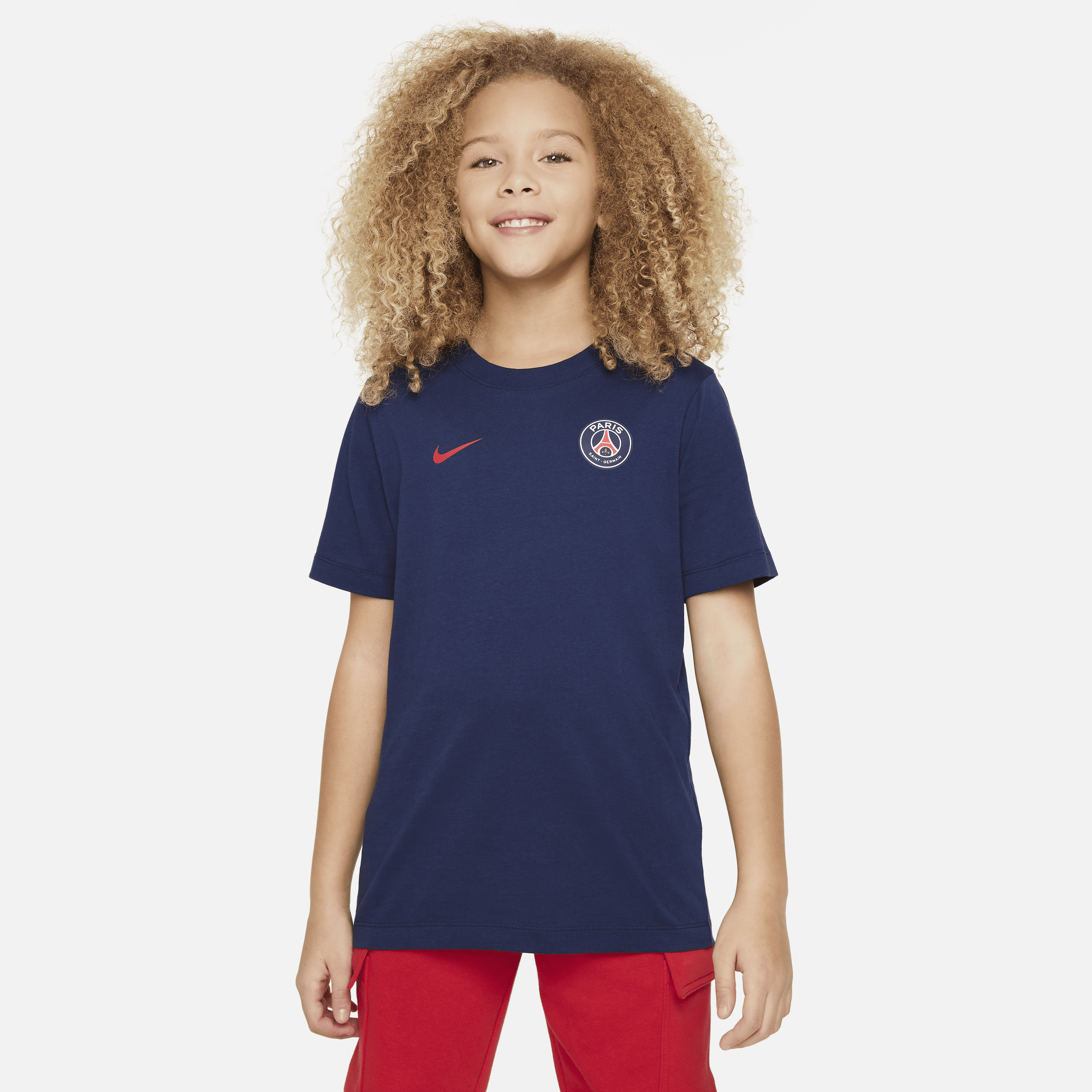 Shop Nike Paris Saint-germain Big Kids'  Soccer T-shirt In Blue