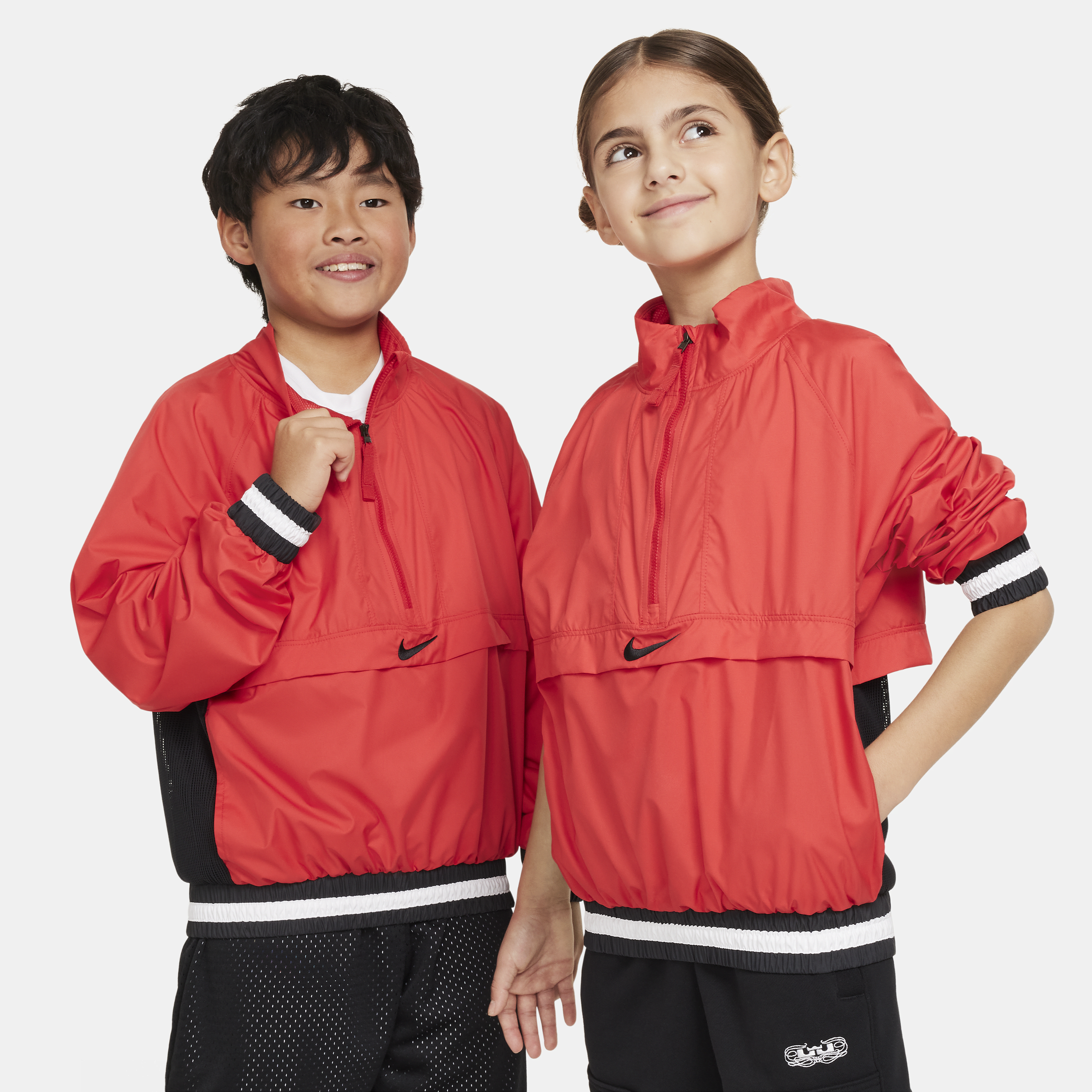Nike Big Kids' (boys') Repel Long-sleeve 1/2-zip Jacket In Red