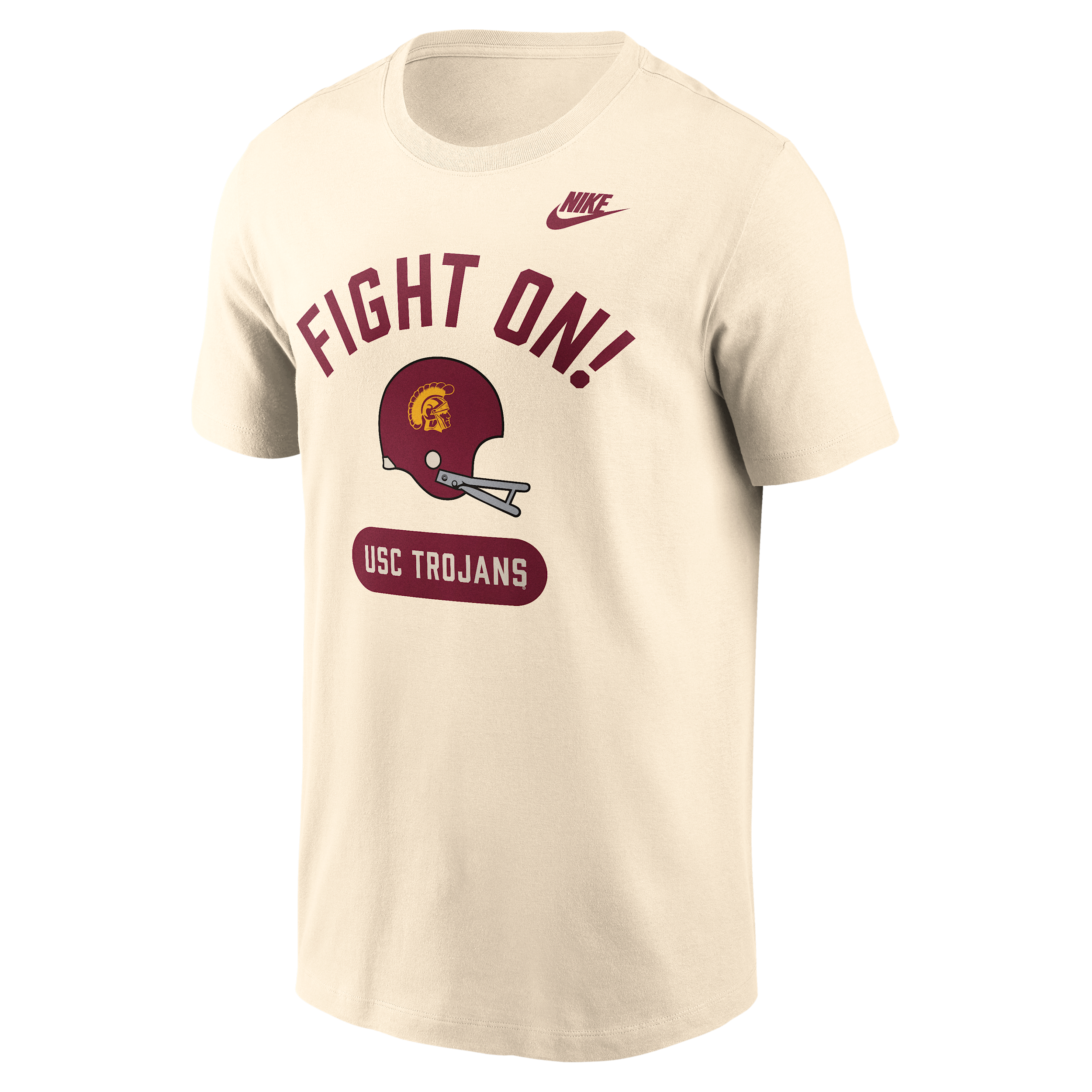 Nike Men's Usc Trojans Legacy Arch Helmet Graphic Short-Sleeve T-Shirt - Natural