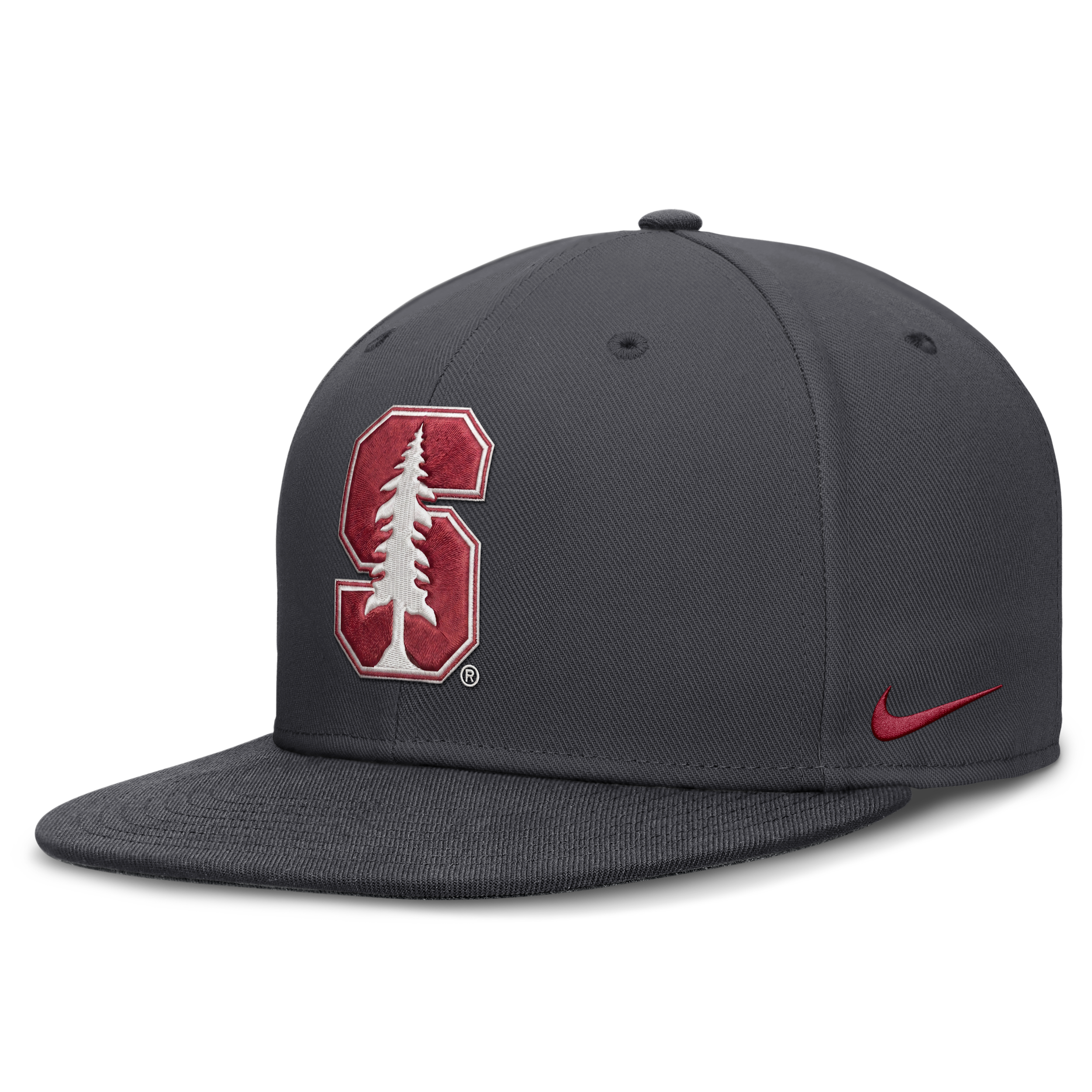 Men's Nike Anthracite Stanford Cardinal Pro Dri-FIT Fitted Hat, Size: 7 1/4, Grey